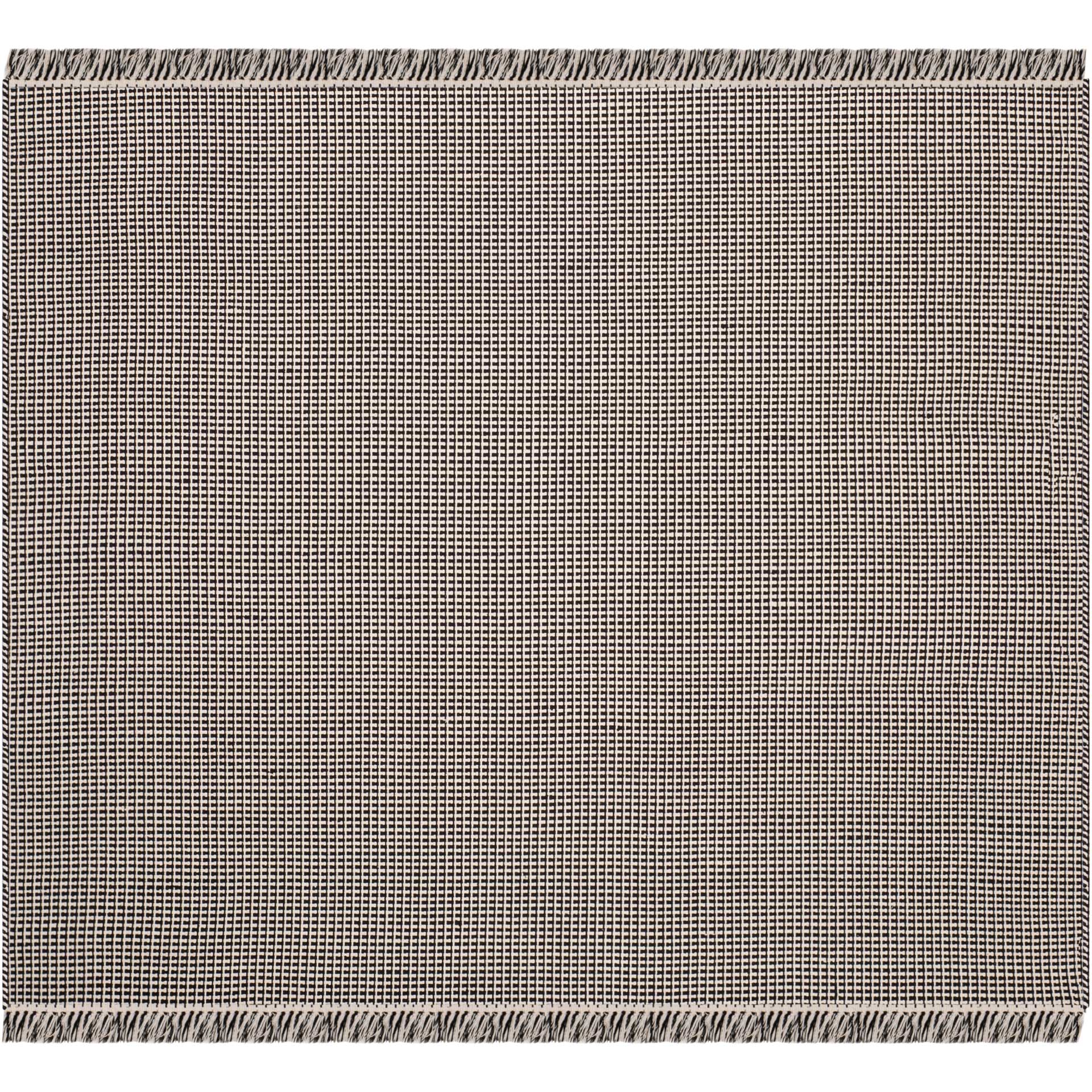 Montauk Fringe Ivory/Black Area Rug - Image 3