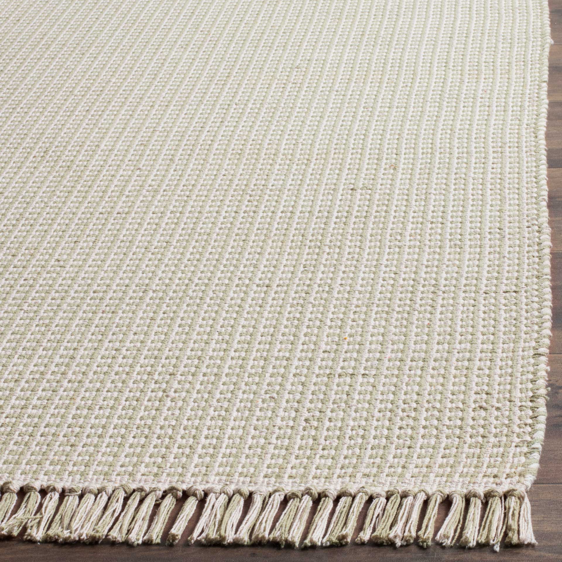 Montauk Fringe Ivory/Green Area Rug - Image 6