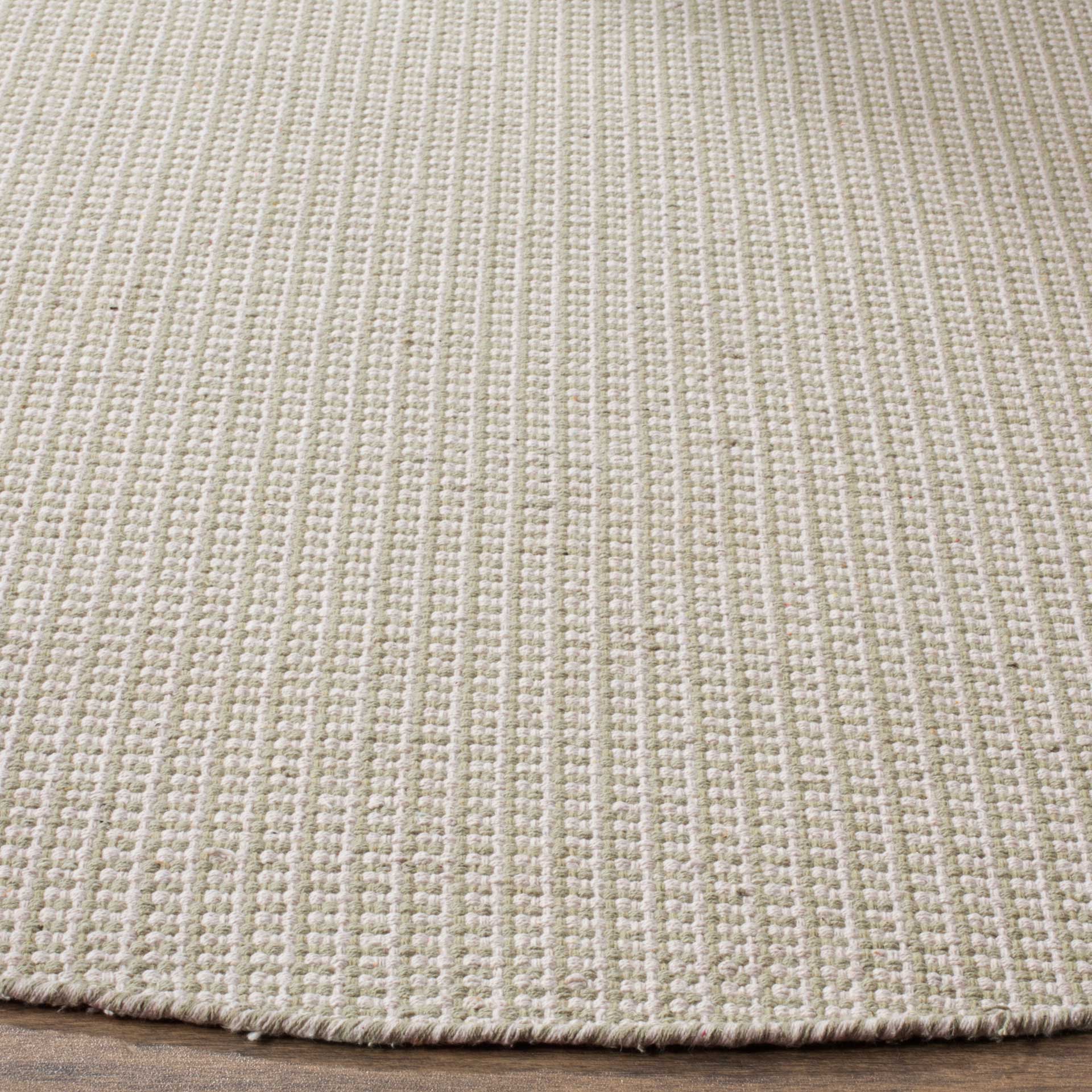 Montauk Fringe Ivory/Green Round Rug - Image 2