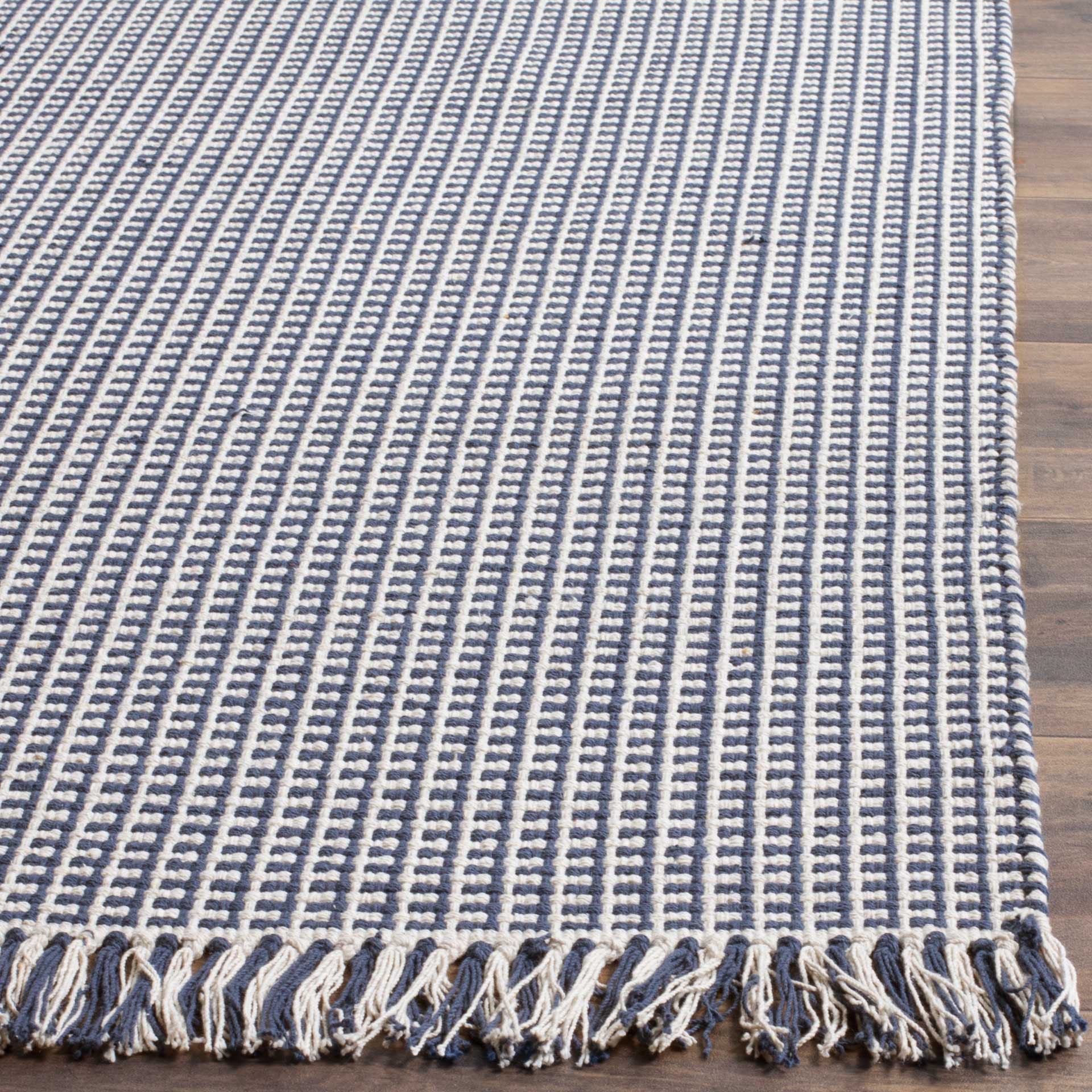 Montauk Fringe Ivory/Navy Area Rug - Image 6