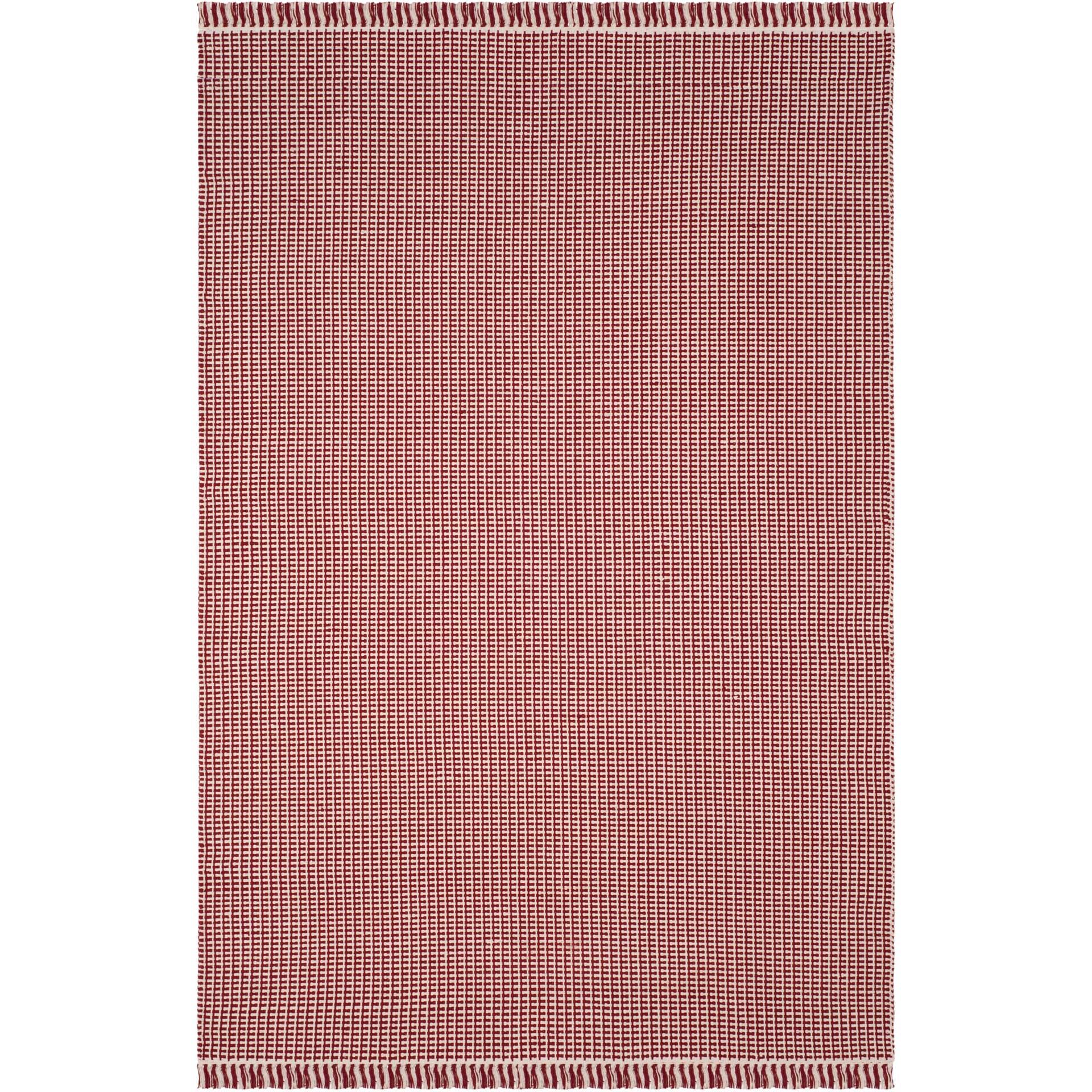 Montauk Fringe Ivory/Red Area Rug - Image 2