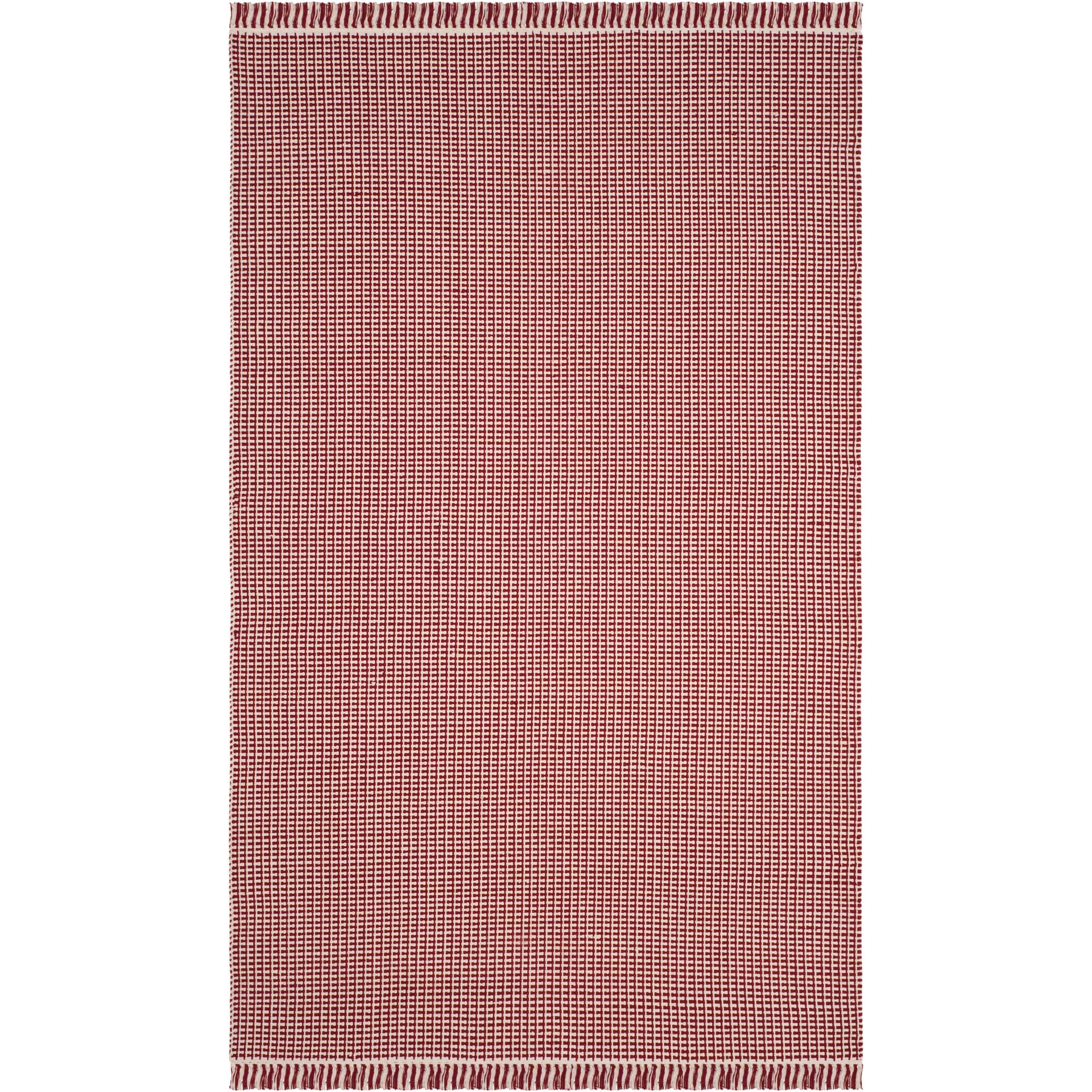 Montauk Fringe Ivory/Red Area Rug - Image 3