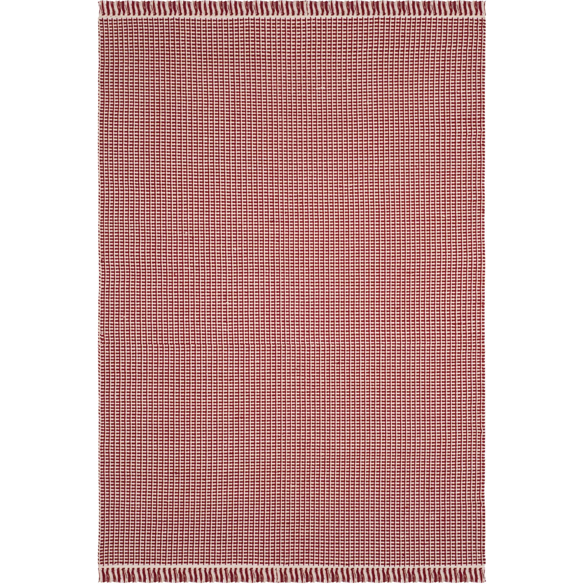Montauk Fringe Ivory/Red Area Rug - Image 4