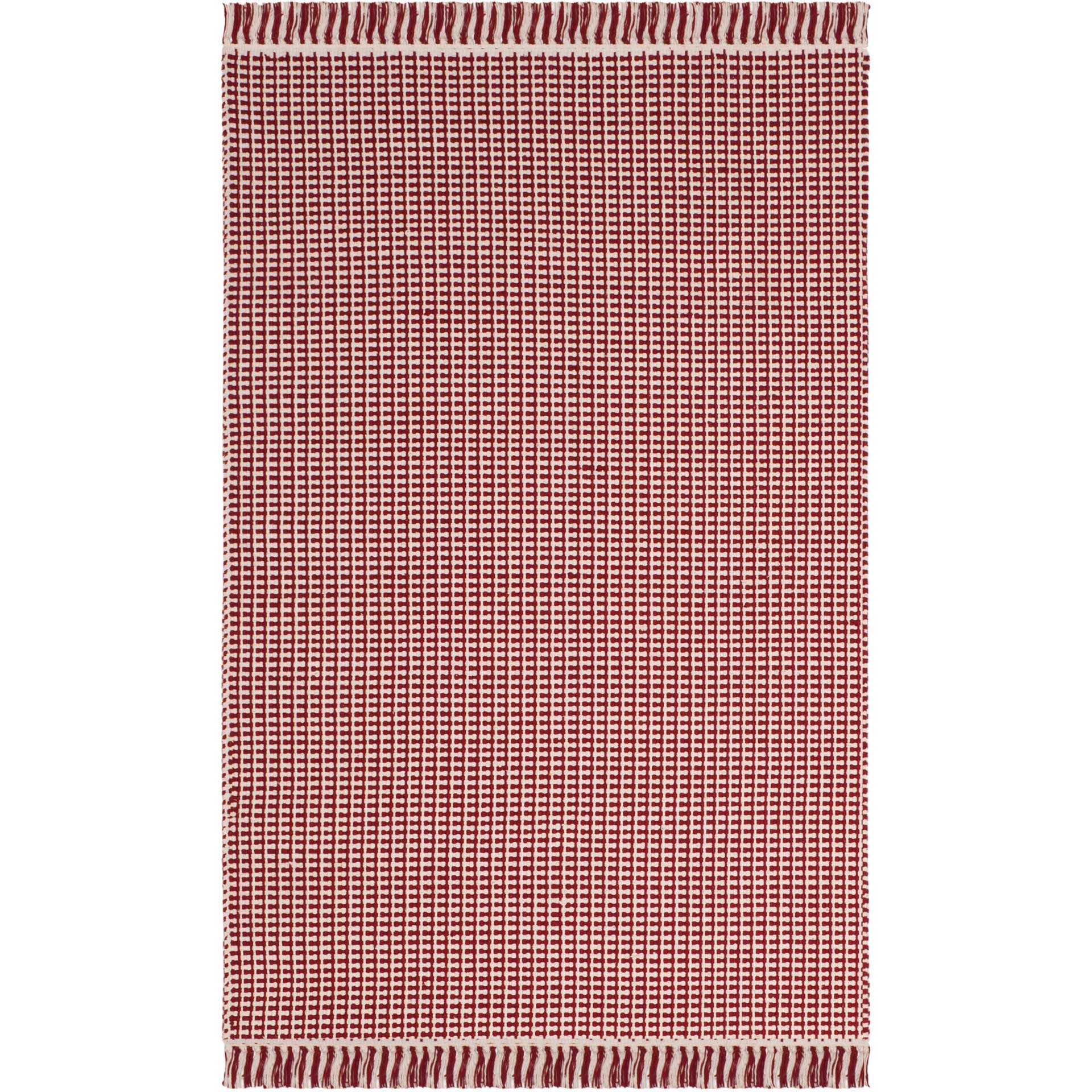 Montauk Fringe Ivory/Red Area Rug - Image 5