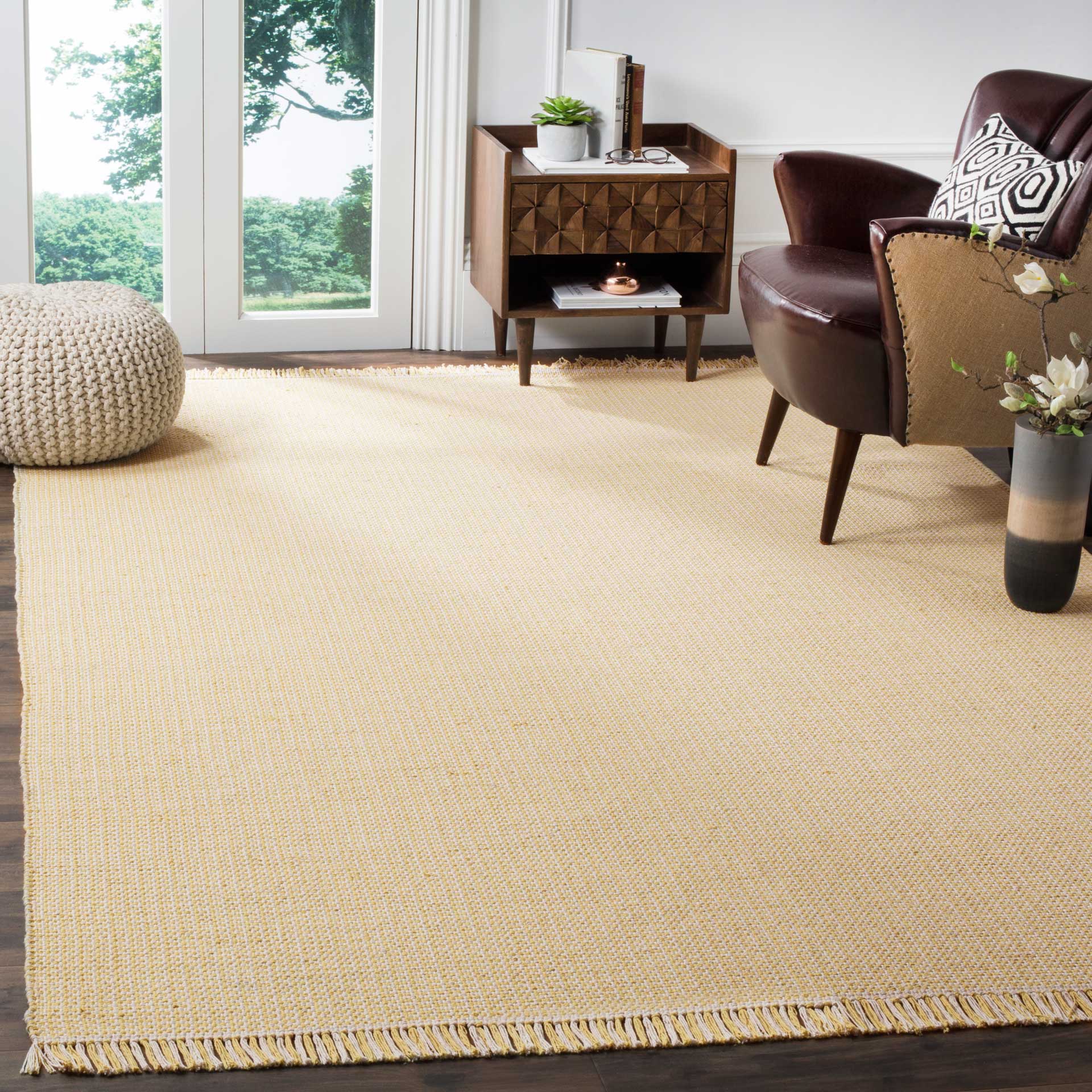 Montauk Fringe Ivory/Yellow Area Rug - Image 7