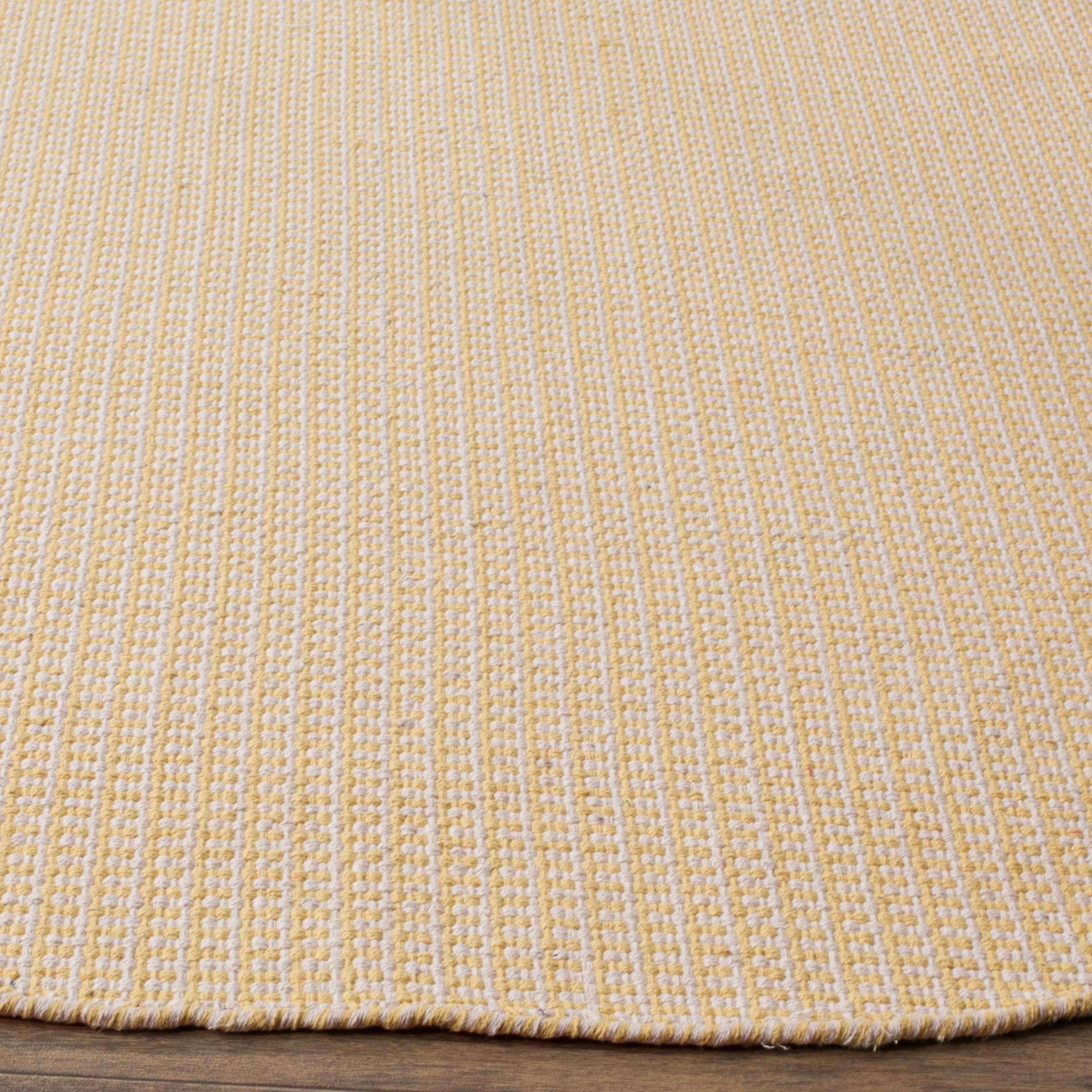 Montauk Fringe Ivory/Yellow Round Rug - Image 2