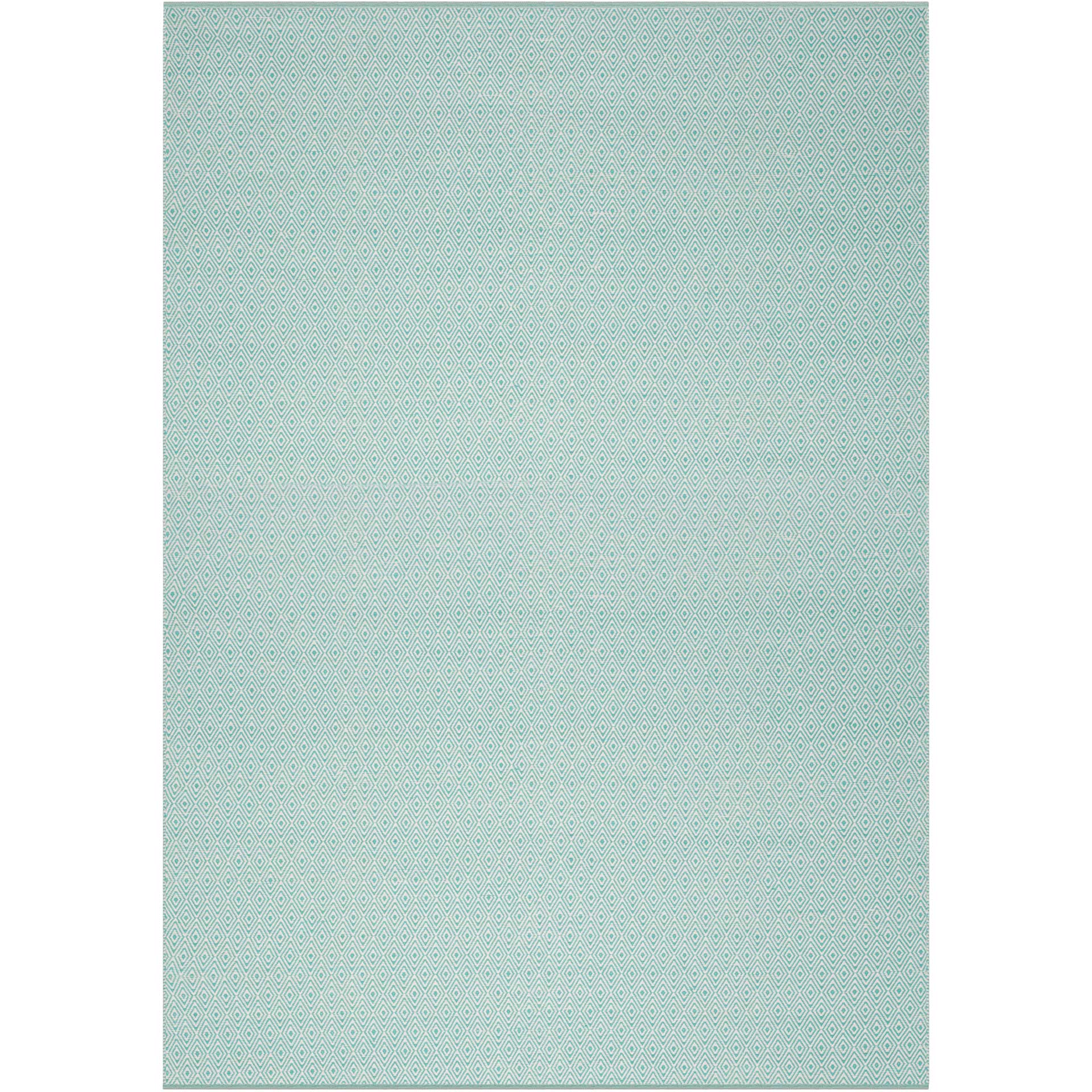 Montauk Geometry Ivory/Aqua Area Rug - Image 2