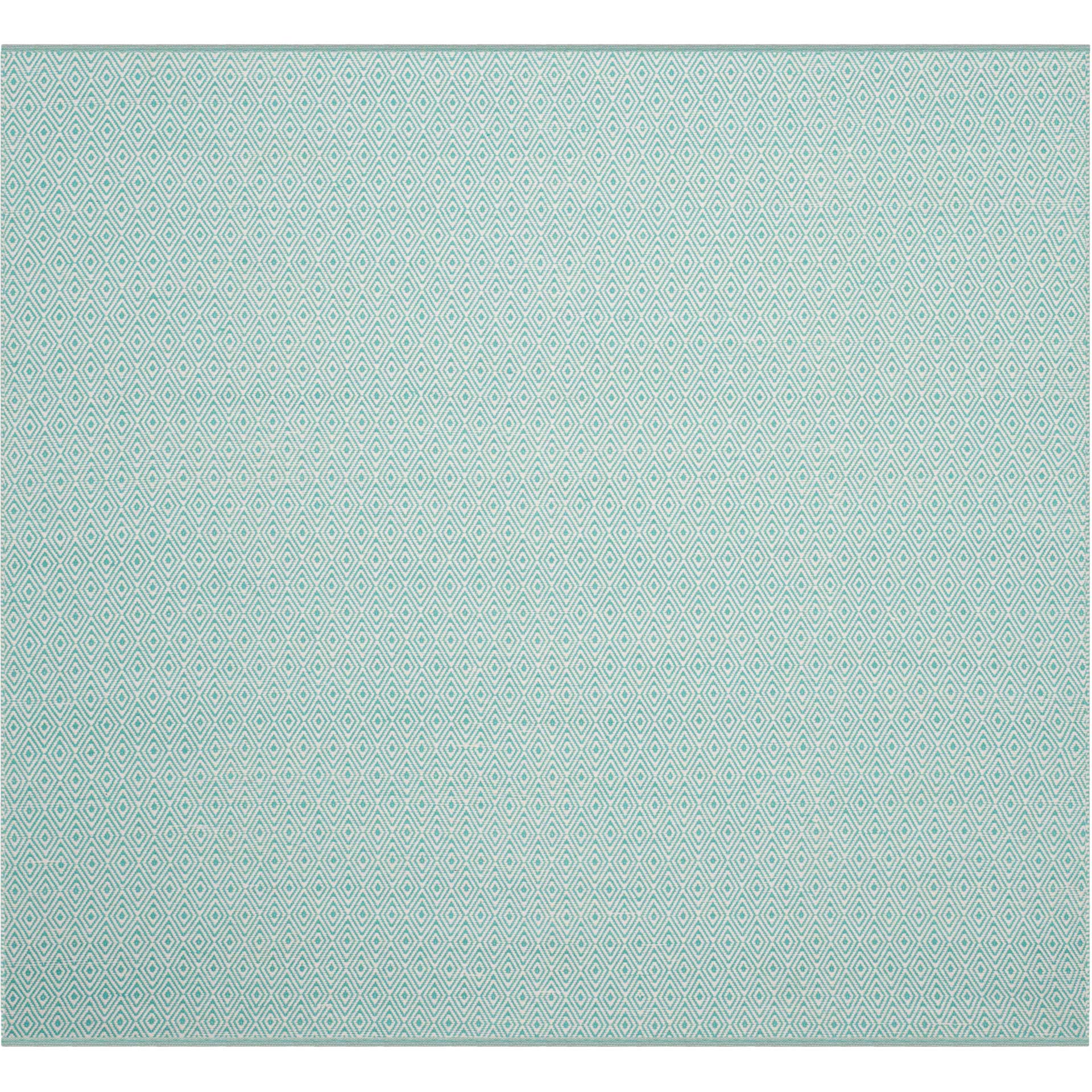 Montauk Geometry Ivory/Aqua Area Rug - Image 3