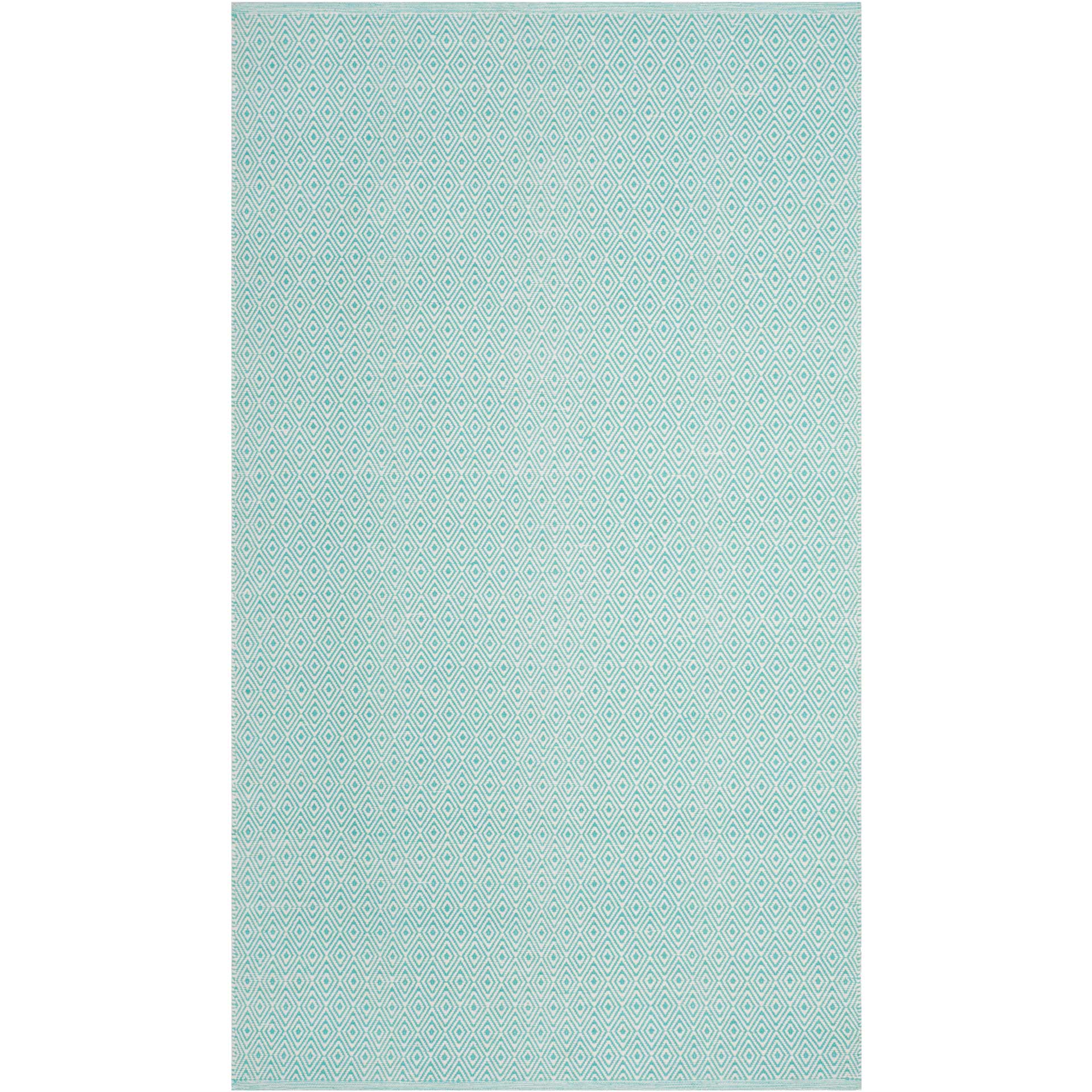 Montauk Geometry Ivory/Aqua Area Rug - Image 4