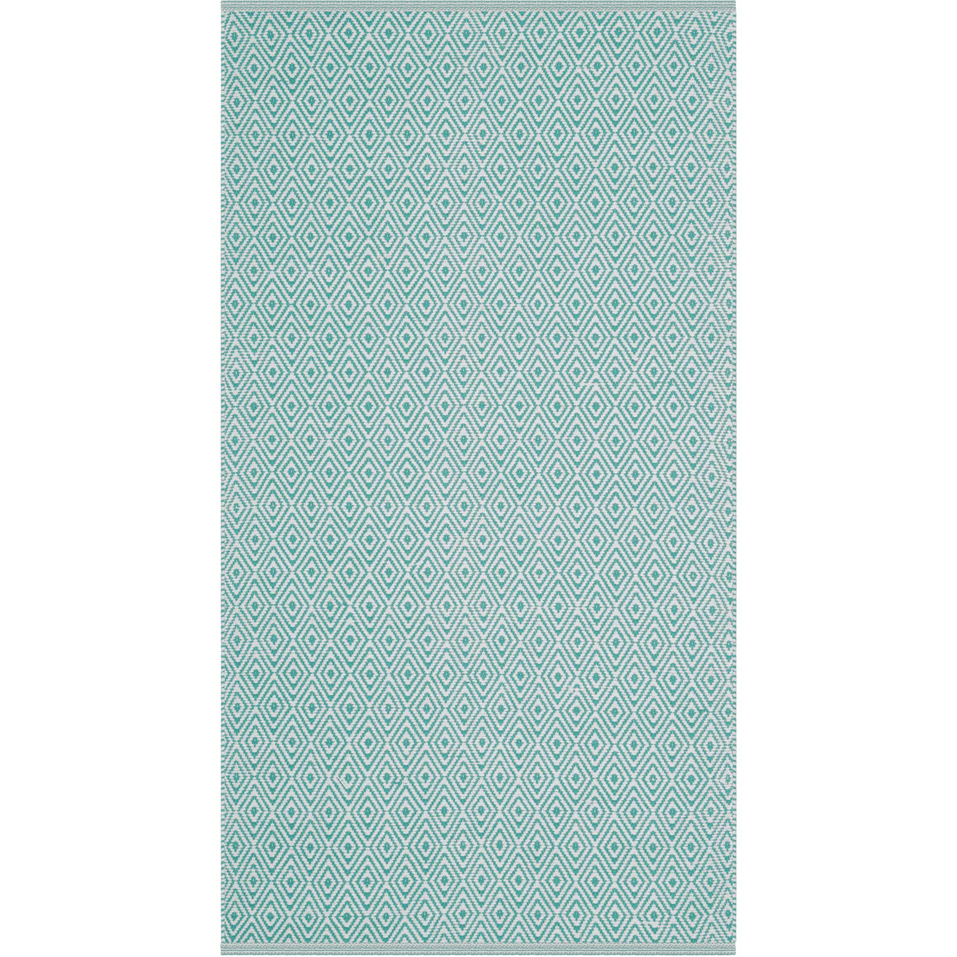 Montauk Geometry Ivory/Aqua Area Rug - Image 5