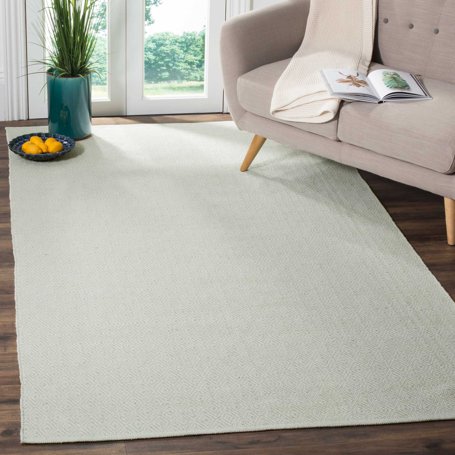 Montauk Geometry Ivory/Foam Green Area Rug - Image 7