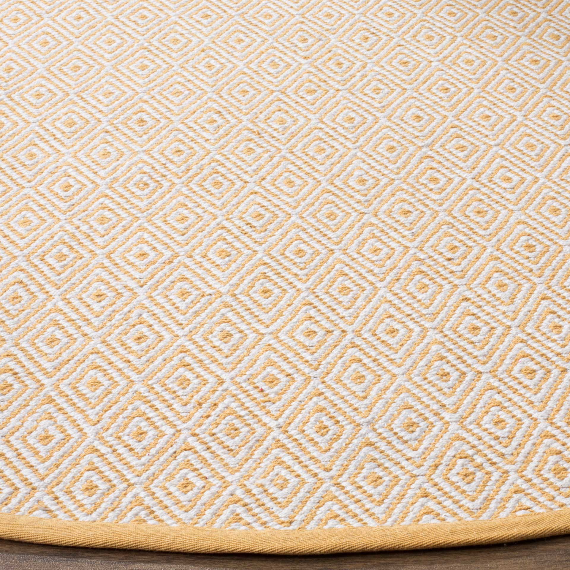 Montauk Geometry Ivory/Gold Round Rug - Image 2