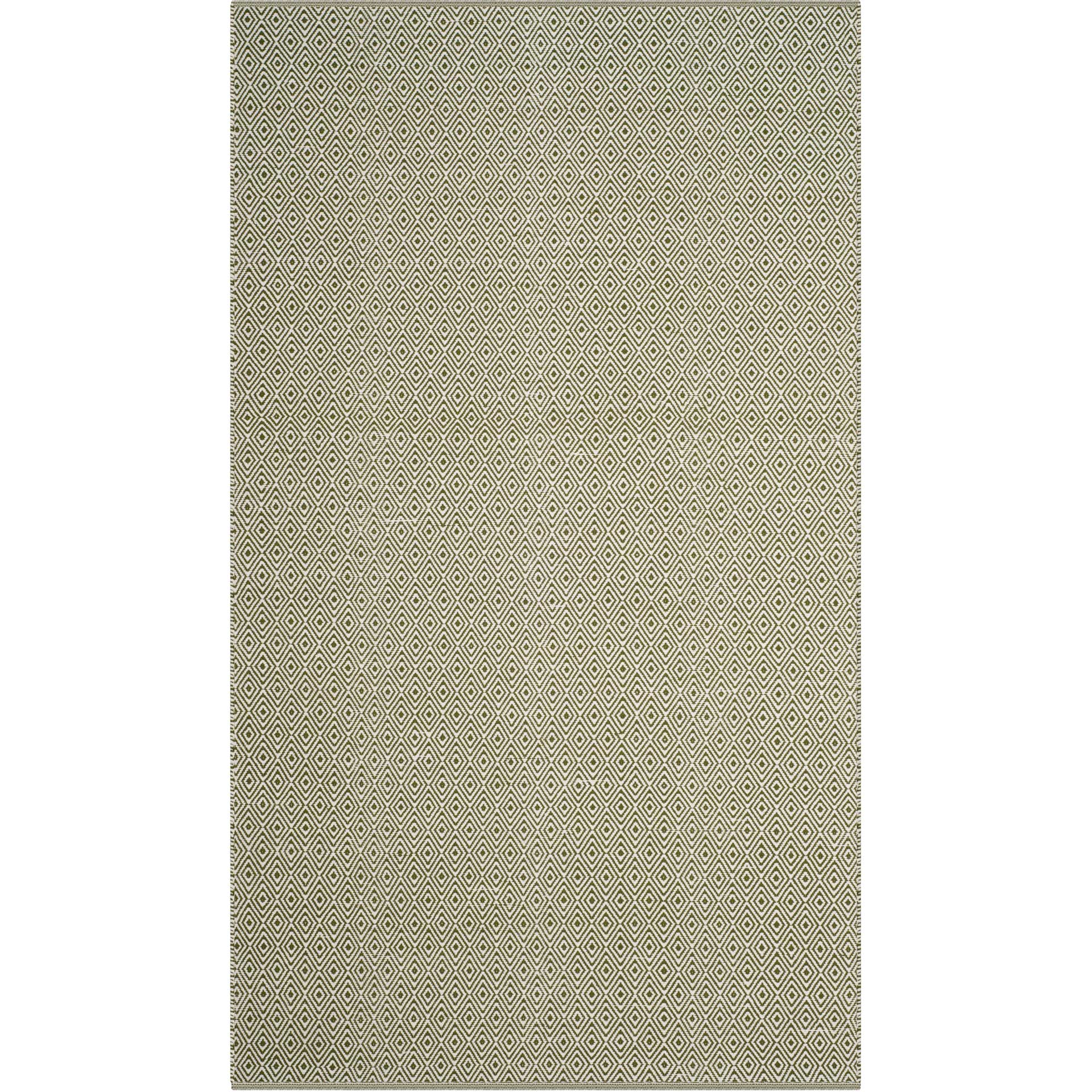 Montauk Geometry Ivory/Green Area Rug - Image 3