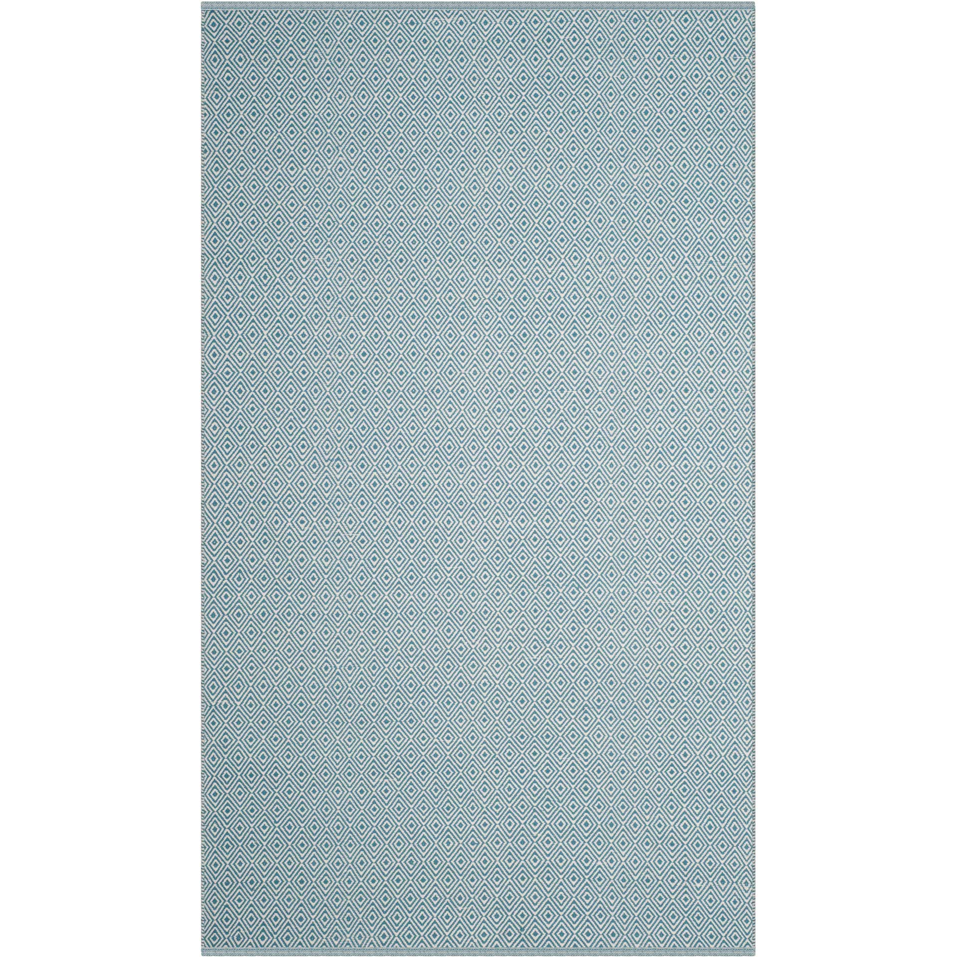 Montauk Geometry Ivory/Light Blue Area Rug - Image 3