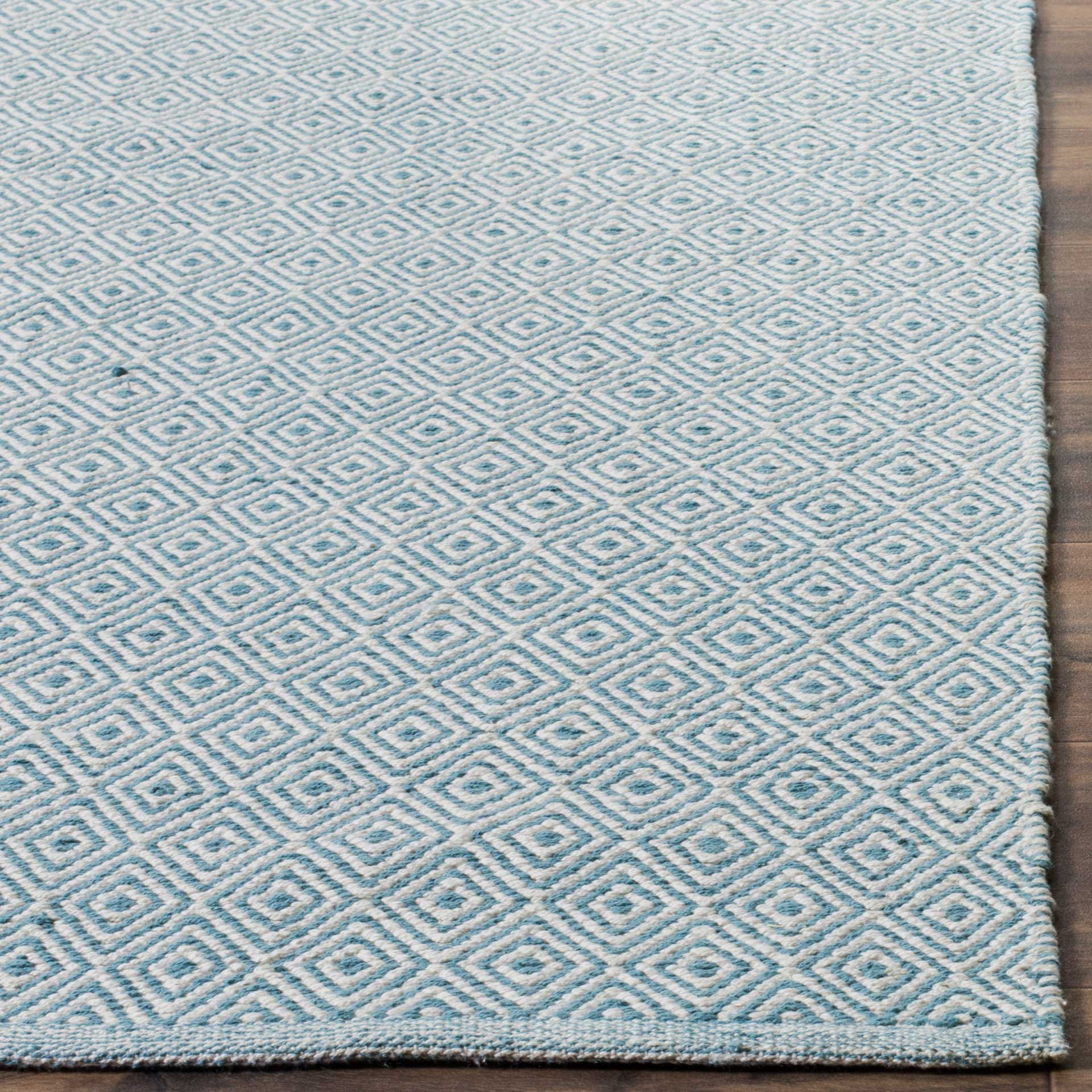 Montauk Geometry Ivory/Light Blue Area Rug - Image 5