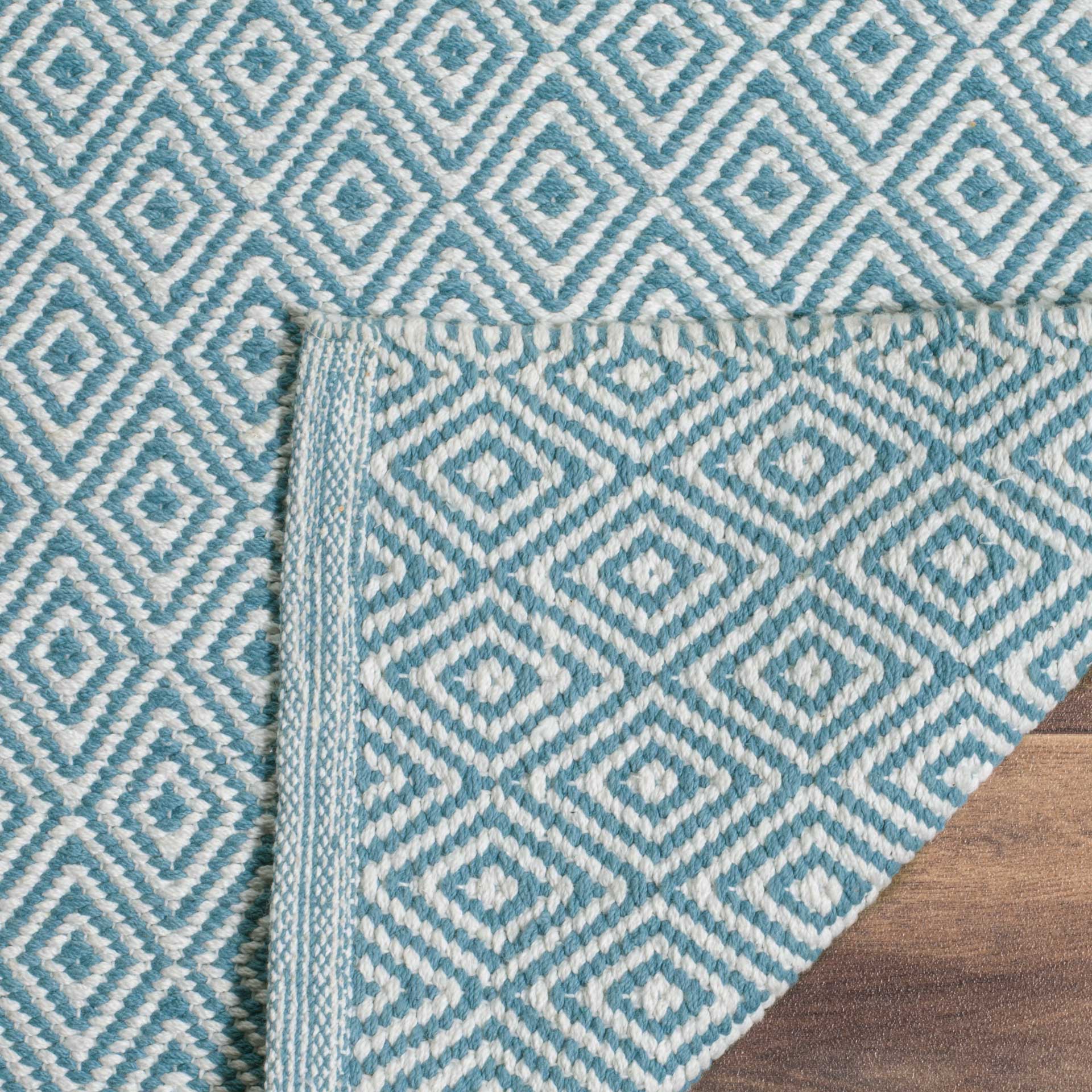 Montauk Geometry Ivory/Light Blue Area Rug - Image 6