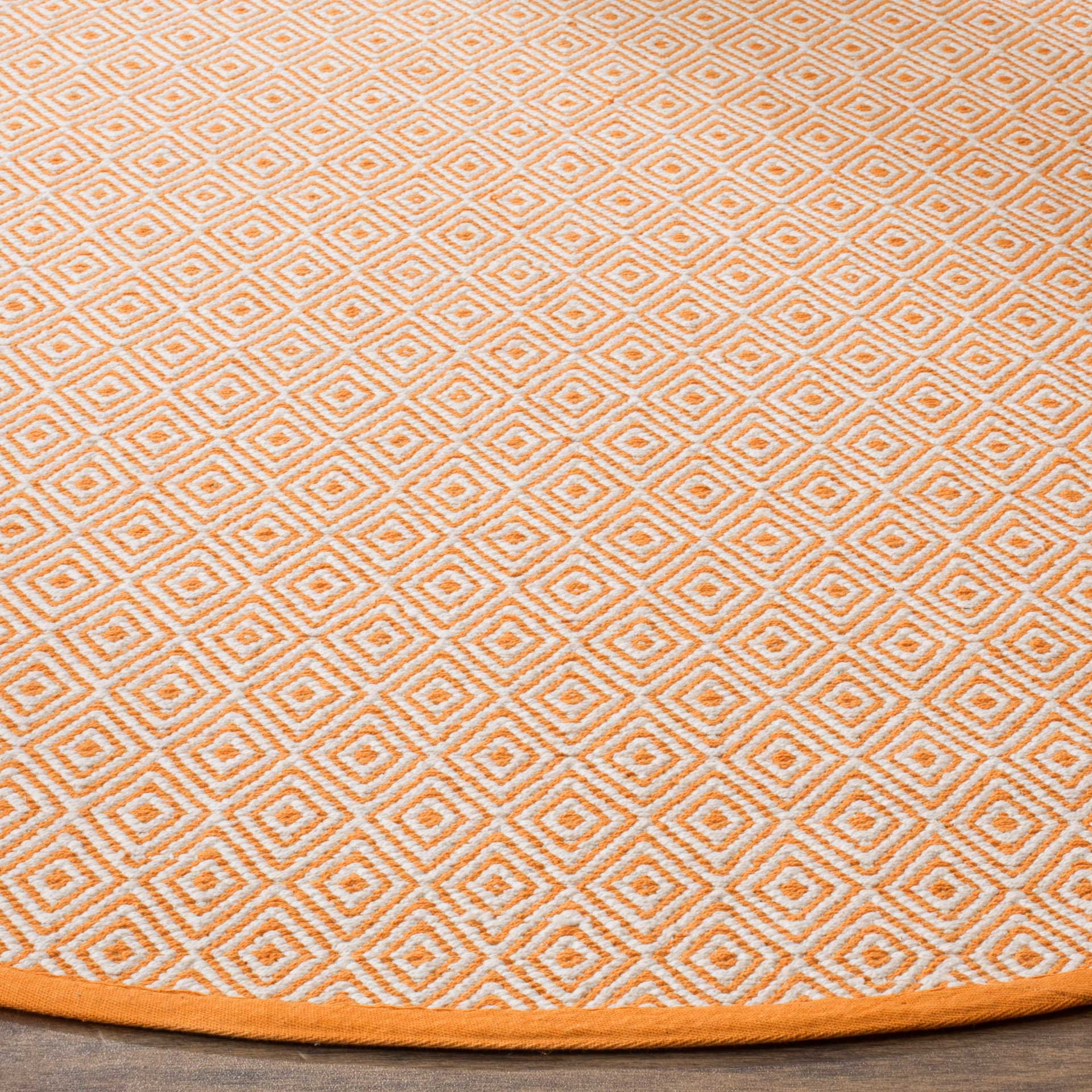 Montauk Geometry Ivory/Rust Round Rug - Image 2