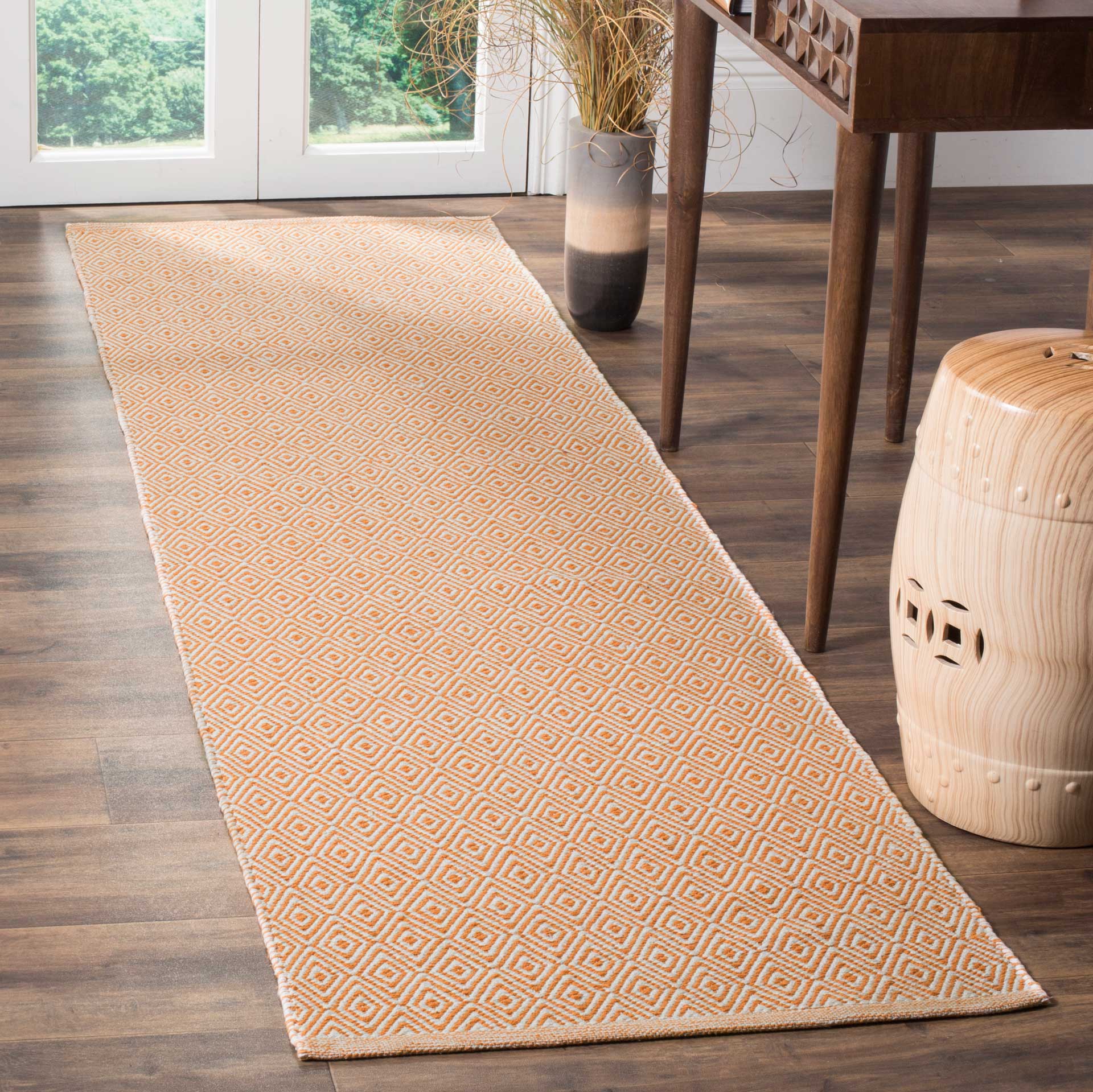 Montauk Geometry Ivory/Rust Runner Rug - Image 2