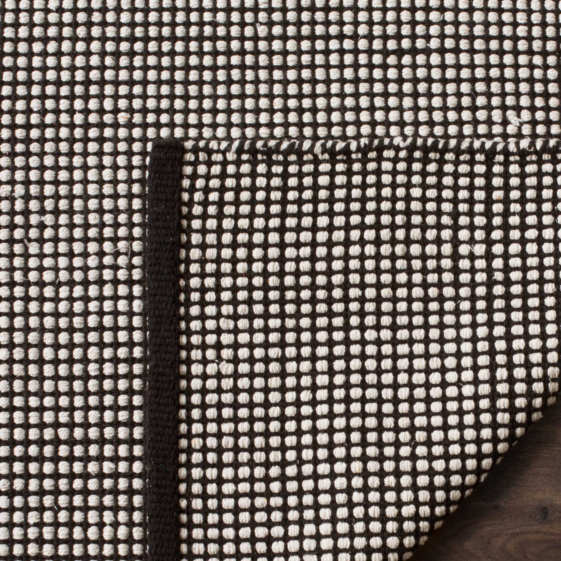 Montauk Gingham Ivory/Black Area Rug - Image 9