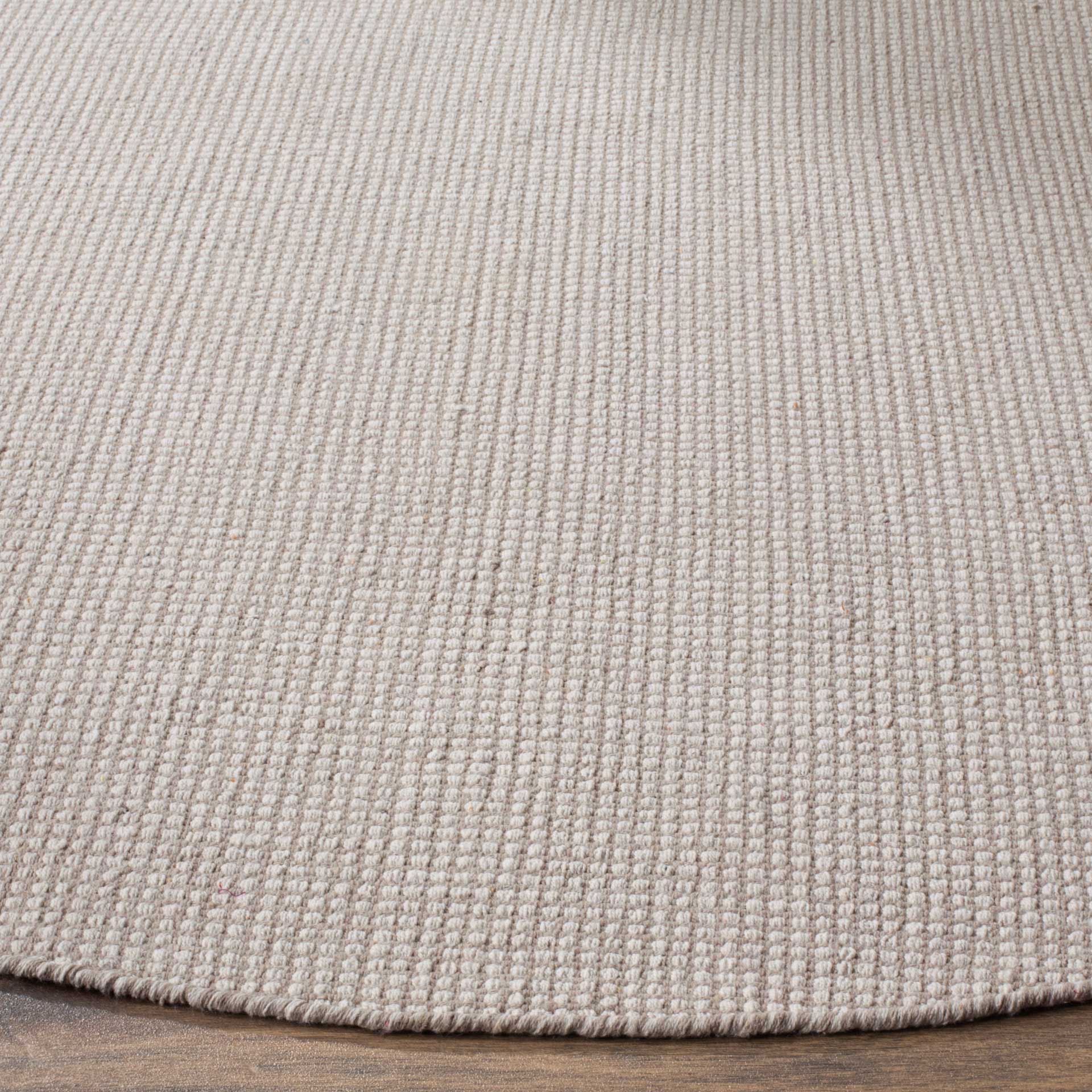 Montauk Gingham Ivory/Gray Round Rug - Image 2