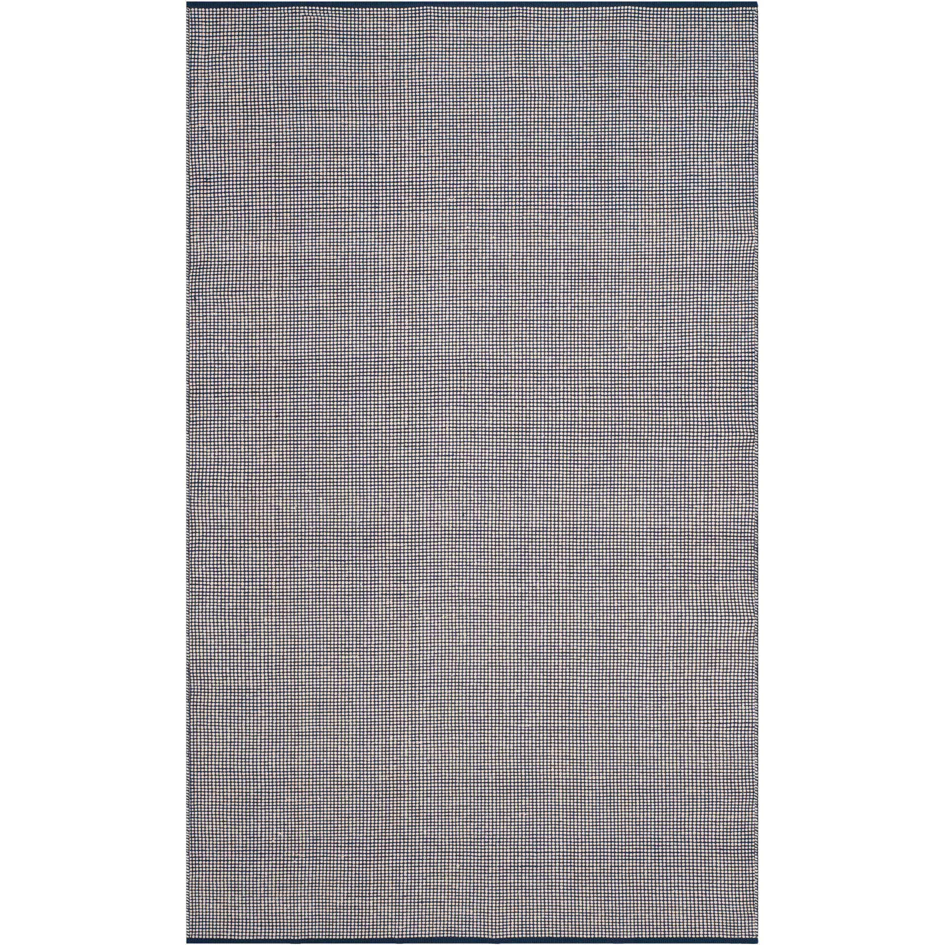 Montauk Gingham Ivory/Navy Area Rug - Image 4