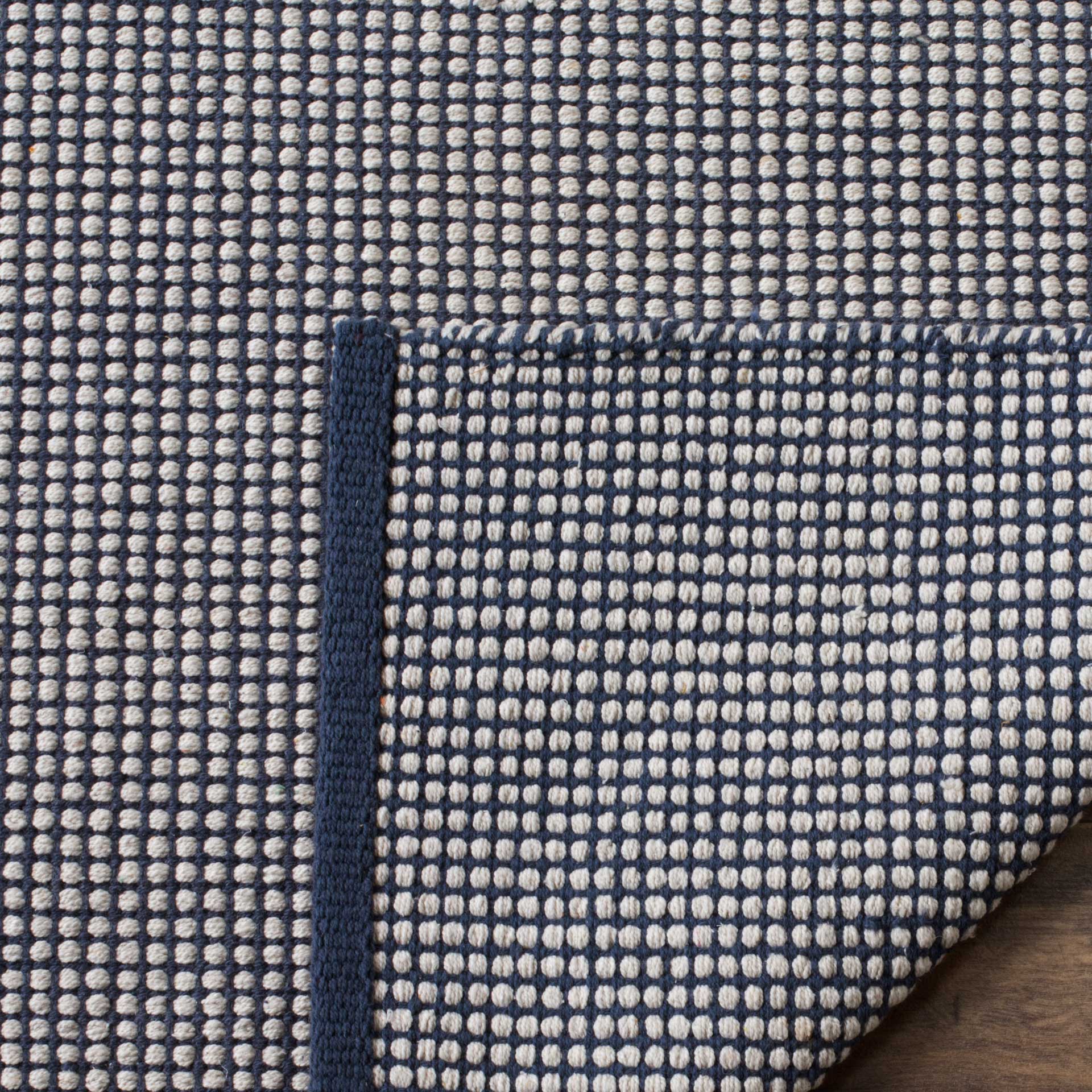 Montauk Gingham Ivory/Navy Area Rug - Image 9