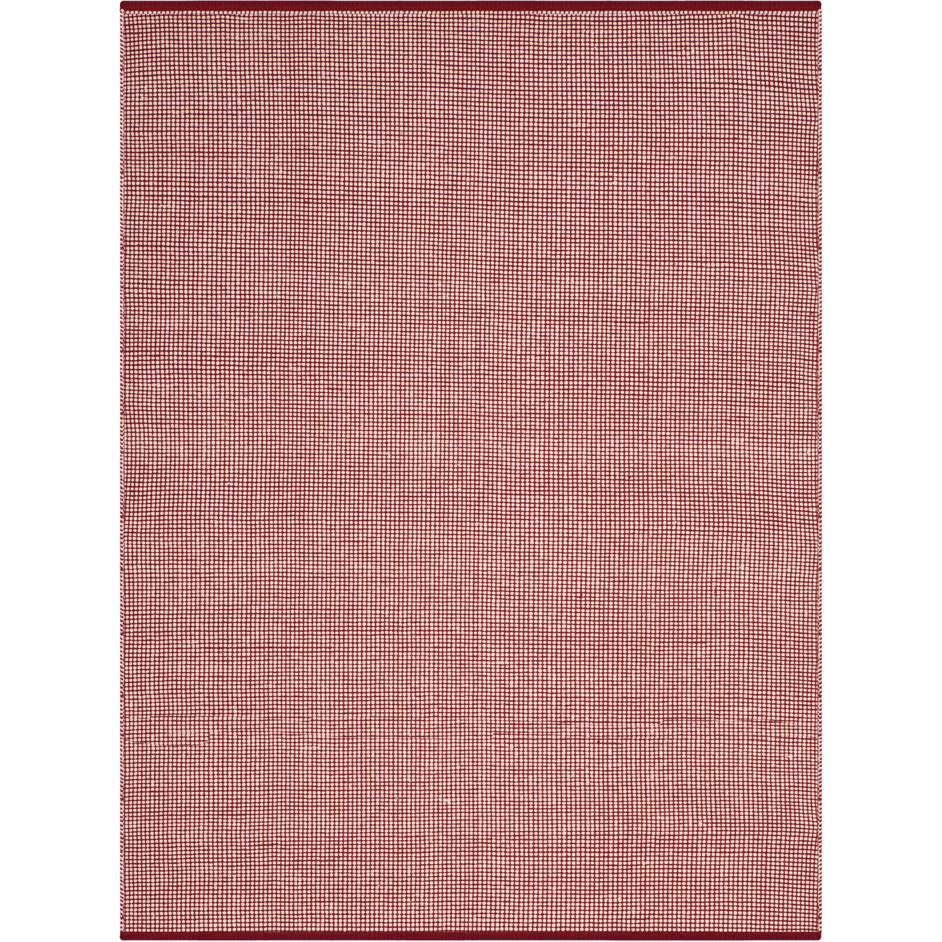 Montauk Gingham Ivory/Red Area Rug - Image 4