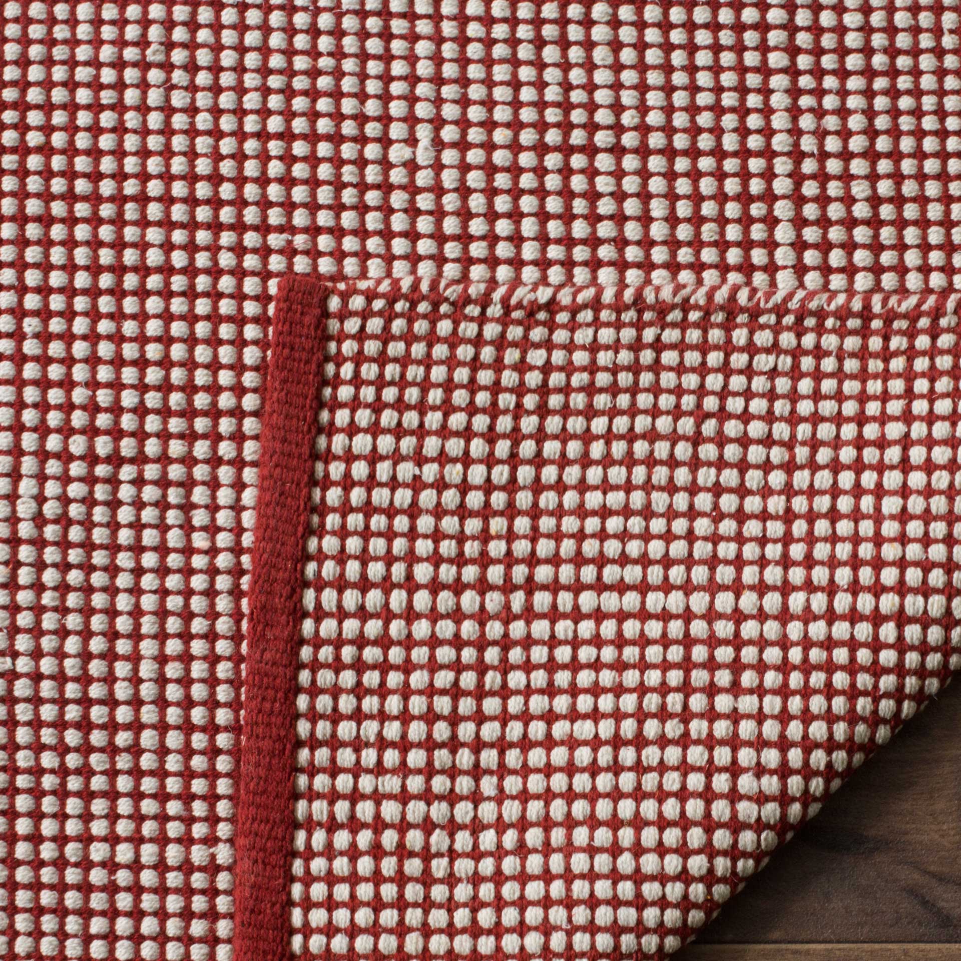 Montauk Gingham Ivory/Red Area Rug - Image 7