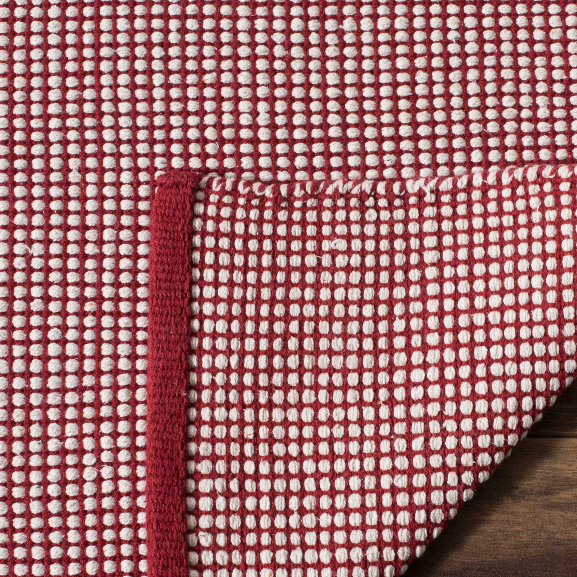 Montauk Gingham Ivory/Red Area Rug - Image 8