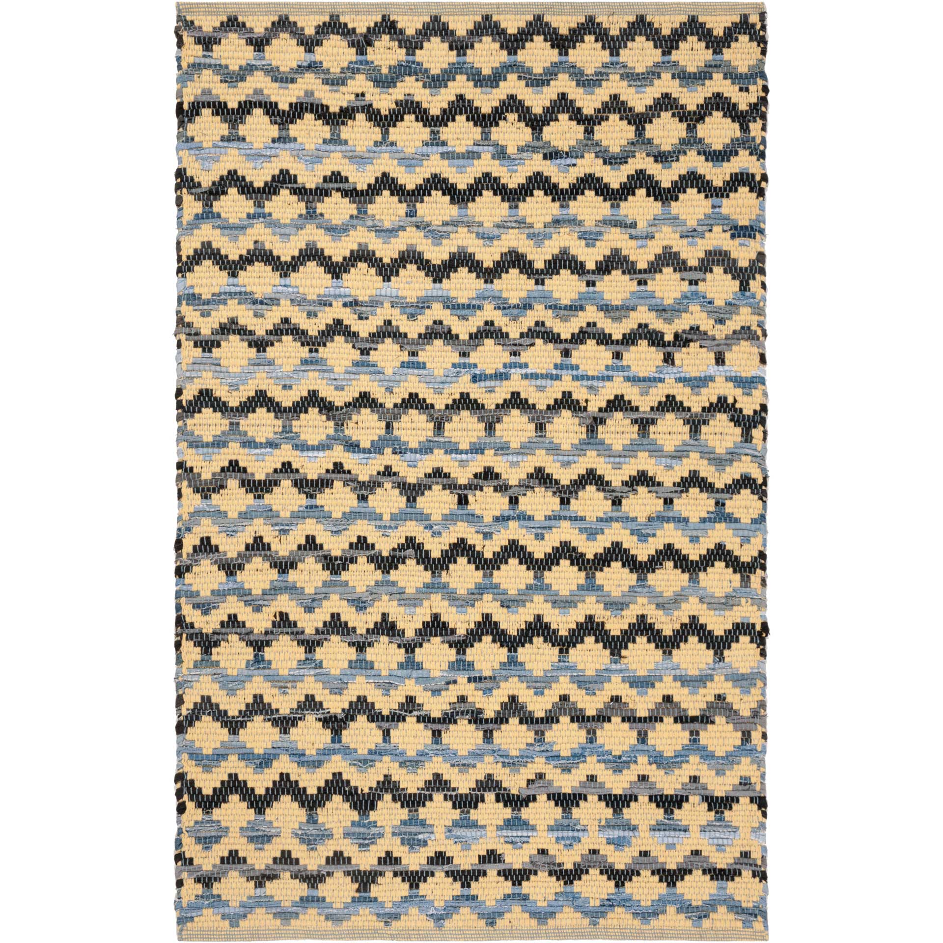 Montauk Gold/Blue/Black Area Rug - Image 4