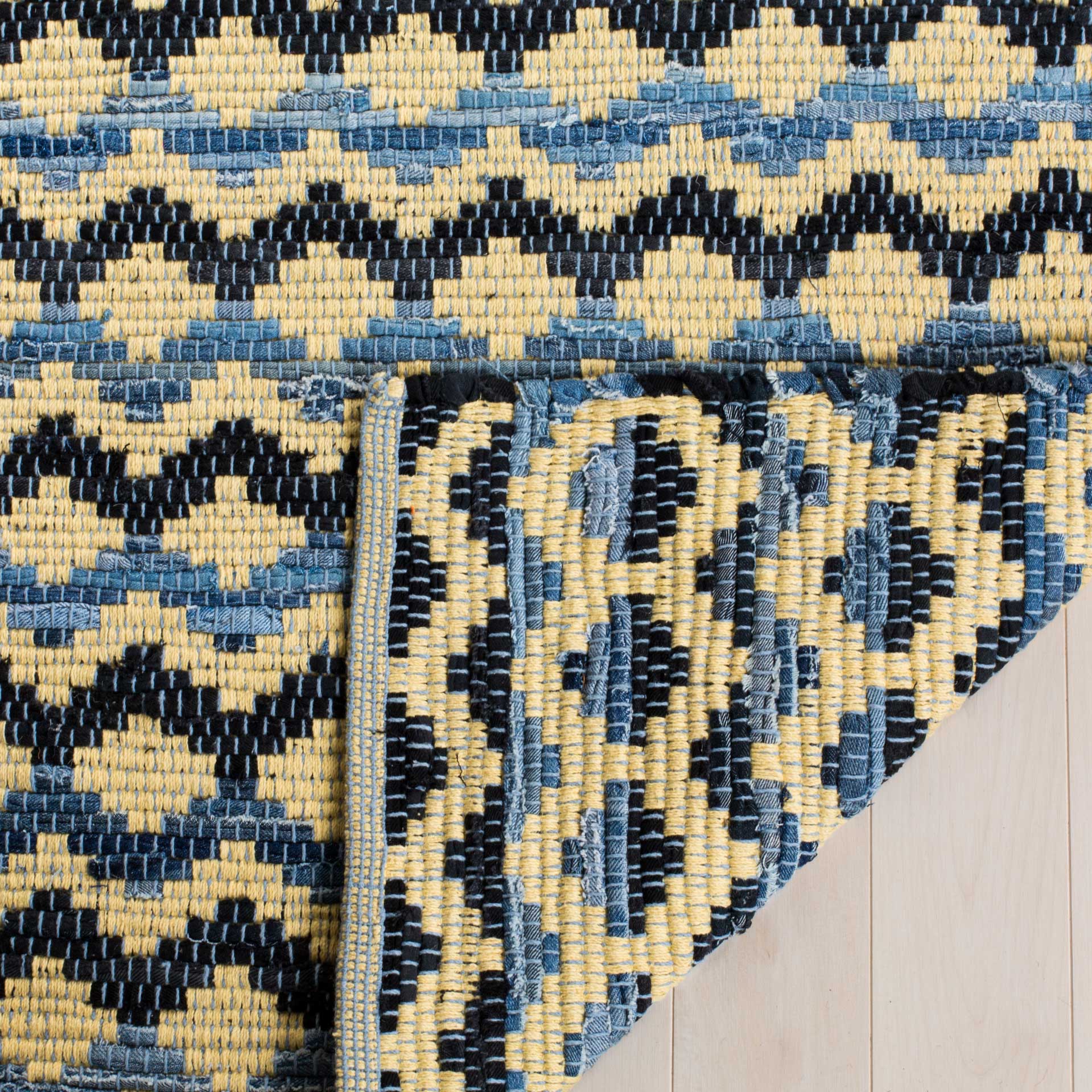 Montauk Gold/Blue/Black Area Rug - Image 6