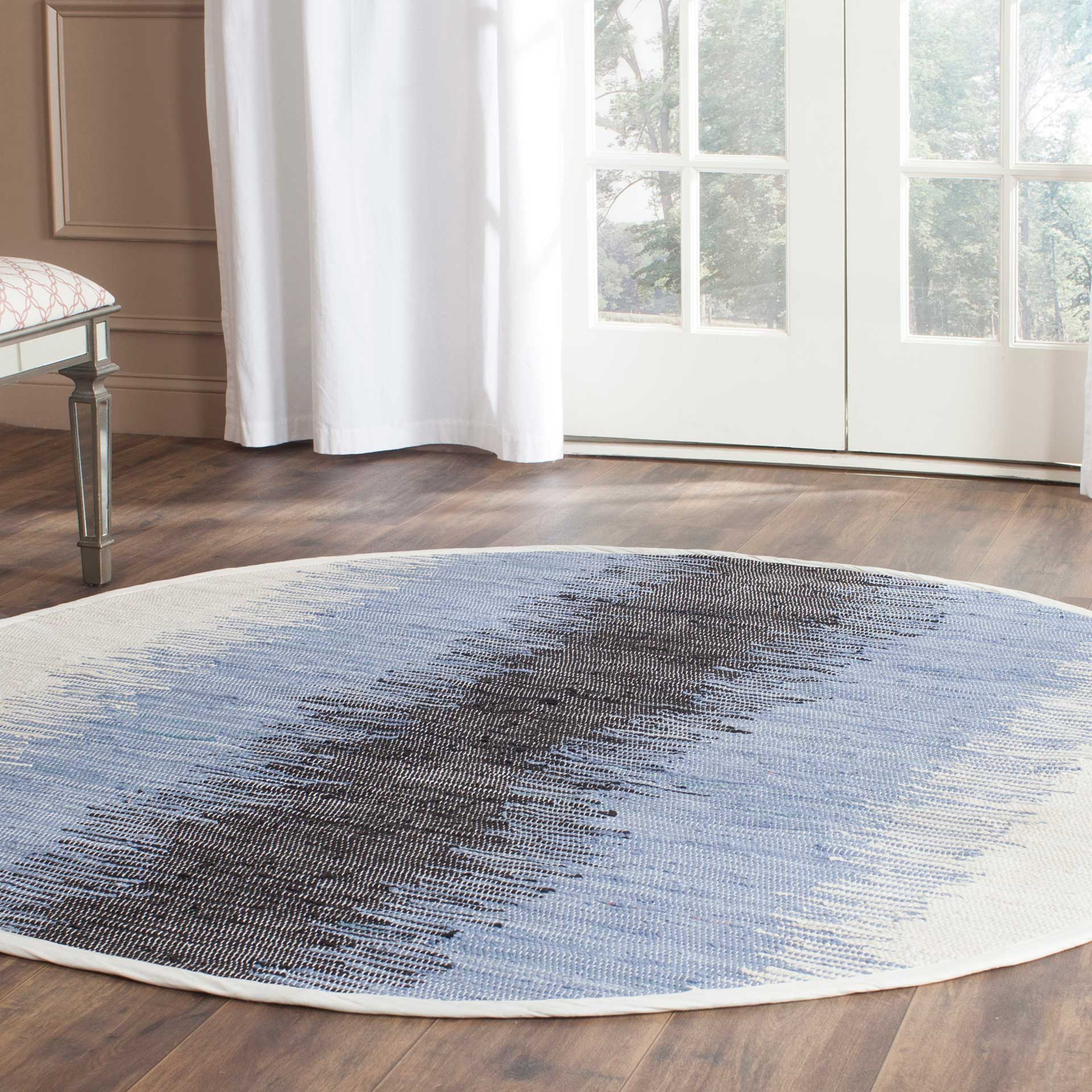 Montauk Gray/Black Round Rug - Image 3