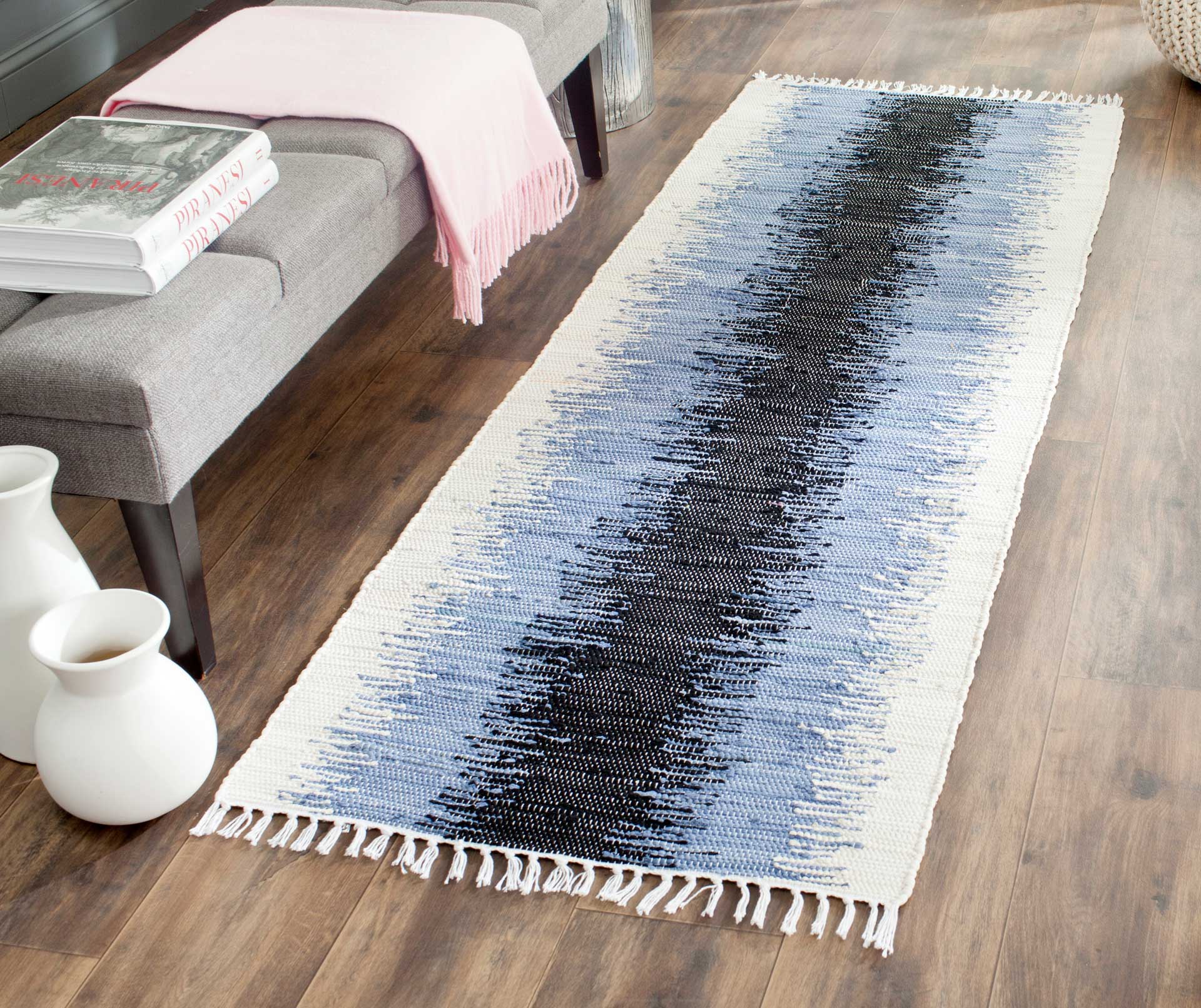 Montauk Gray/Black Runner Rug - Image 3