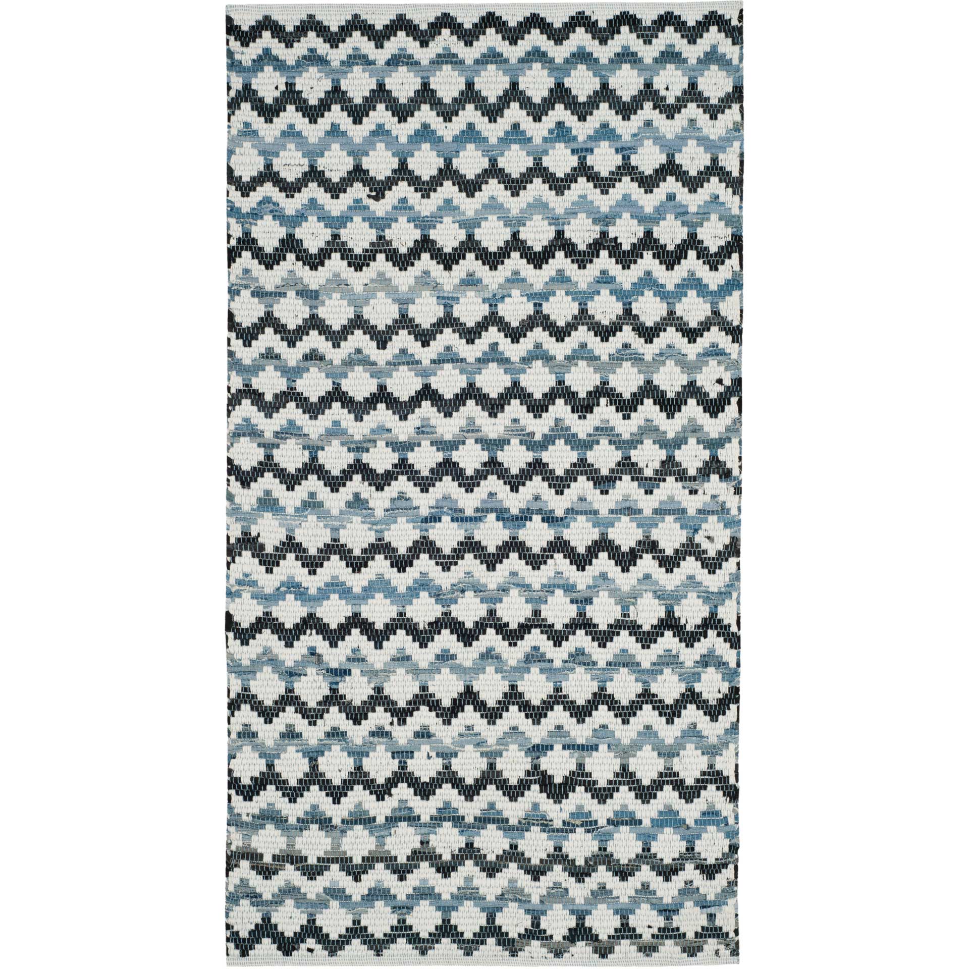 Montauk Ivory/Blue/Black Area Rug - Image 4