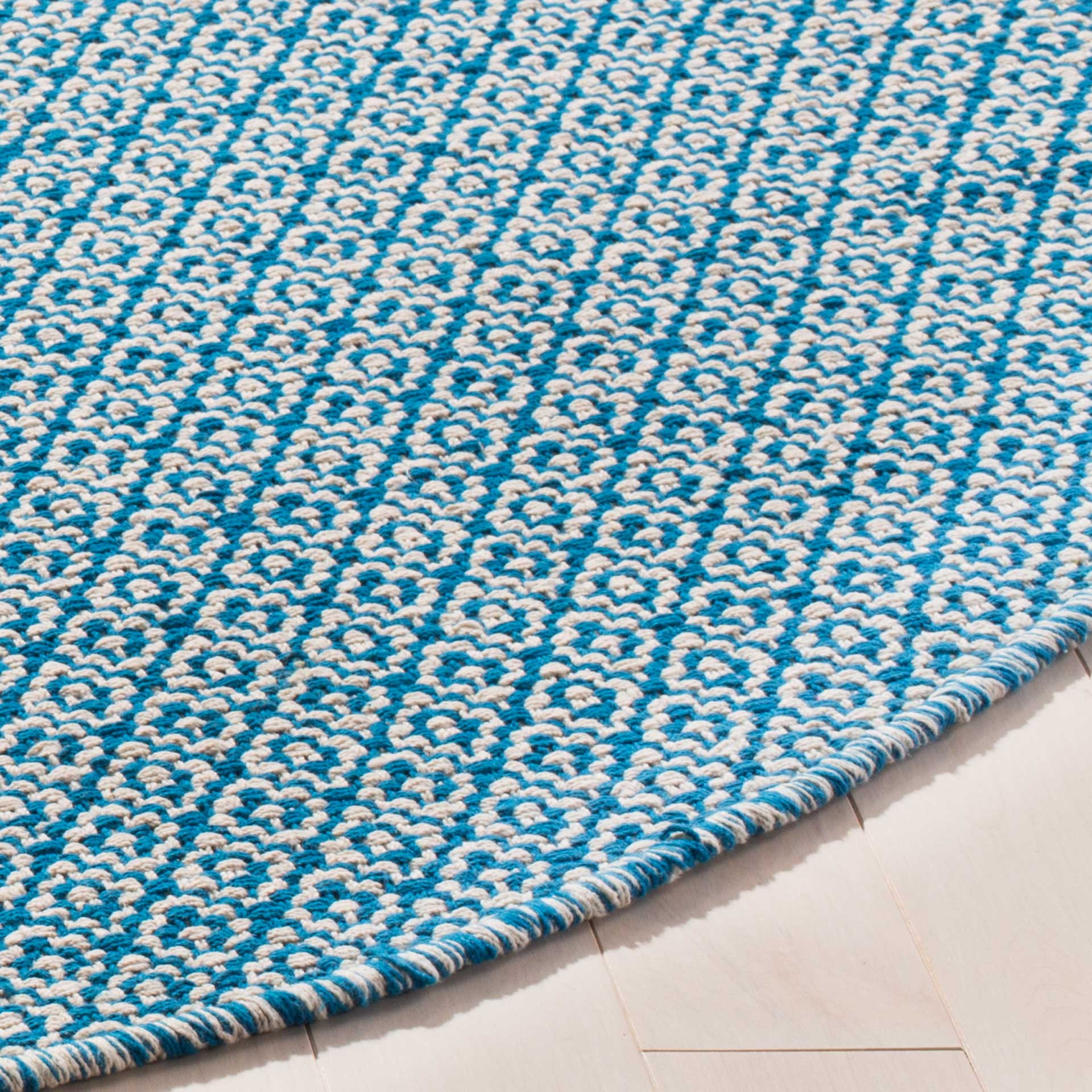 Montauk Ivory/Blue Round Rug - Image 2