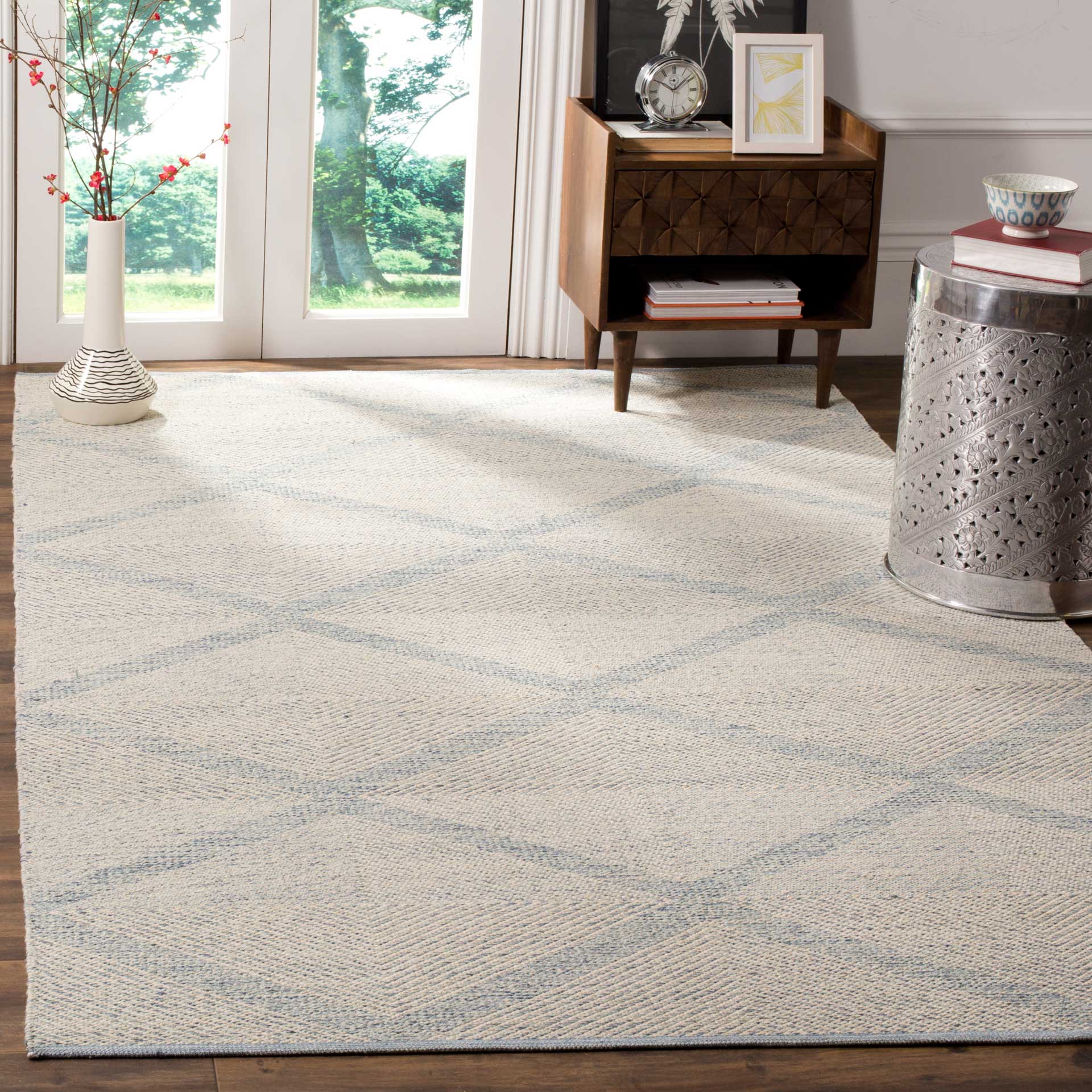 Montauk Lattice Light Blue Area Rug - Image 6