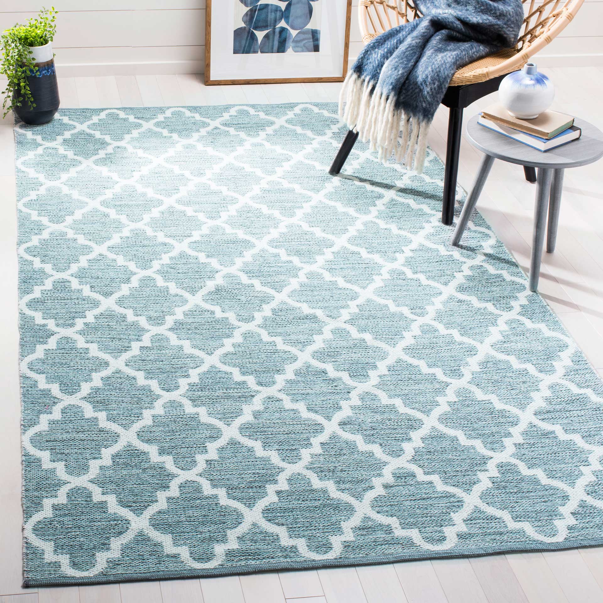 Montauk Moroccan Dark Mint/Ivory Area Rug - Image 5