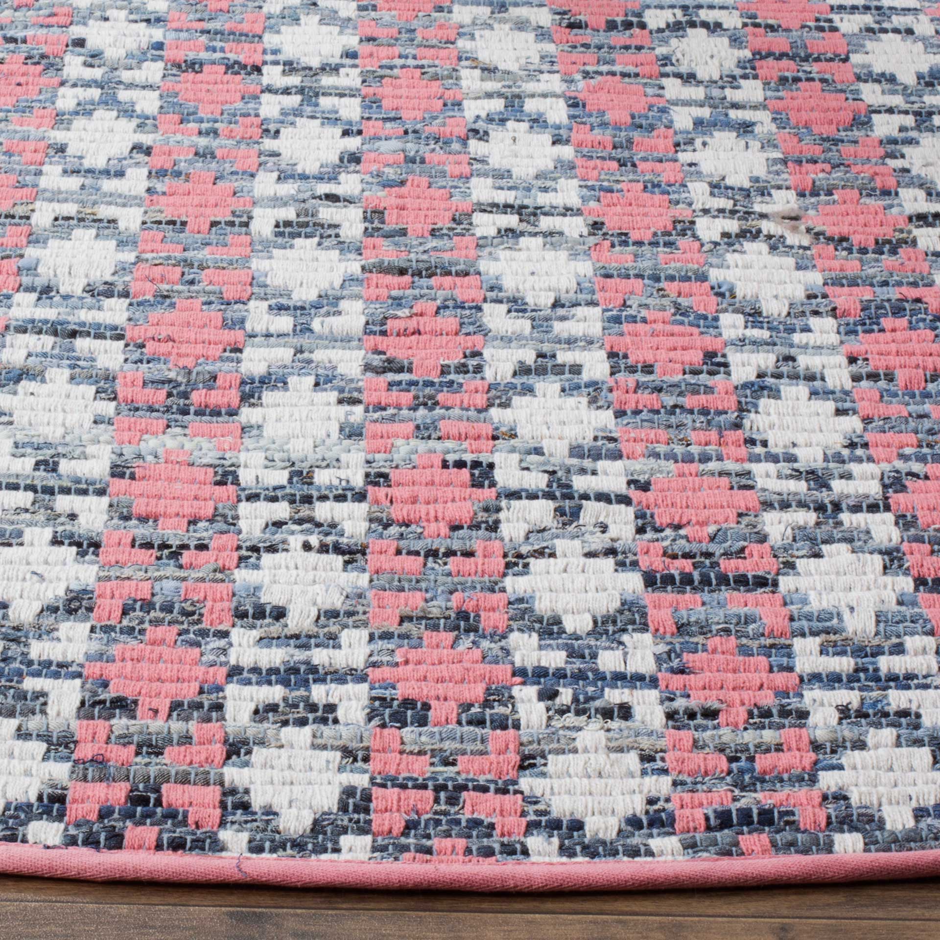 Montauk Mosaic Coral/Multi Round Rug - Image 2