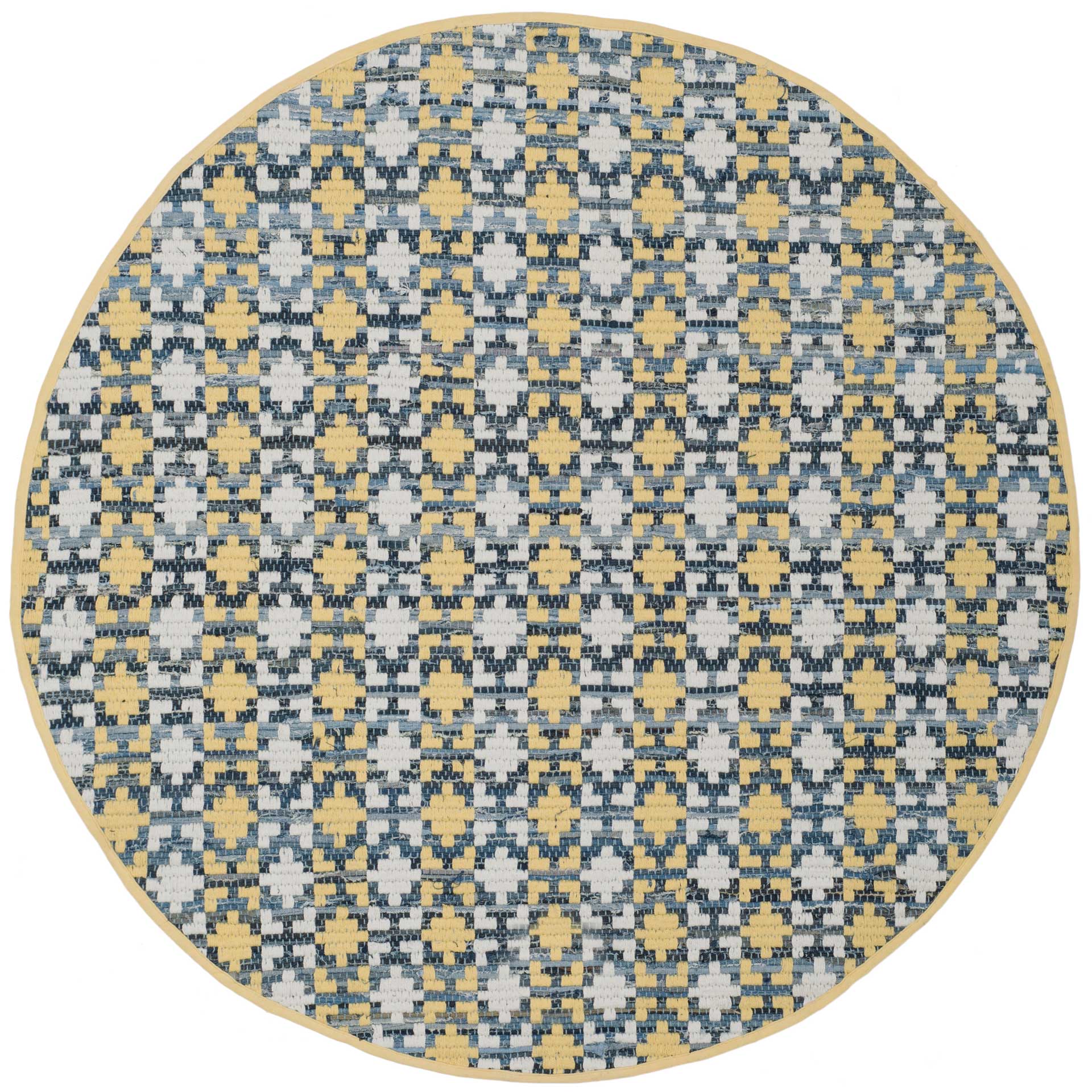 Montauk Mosaic Gold/Multi Round Rug - Image 2