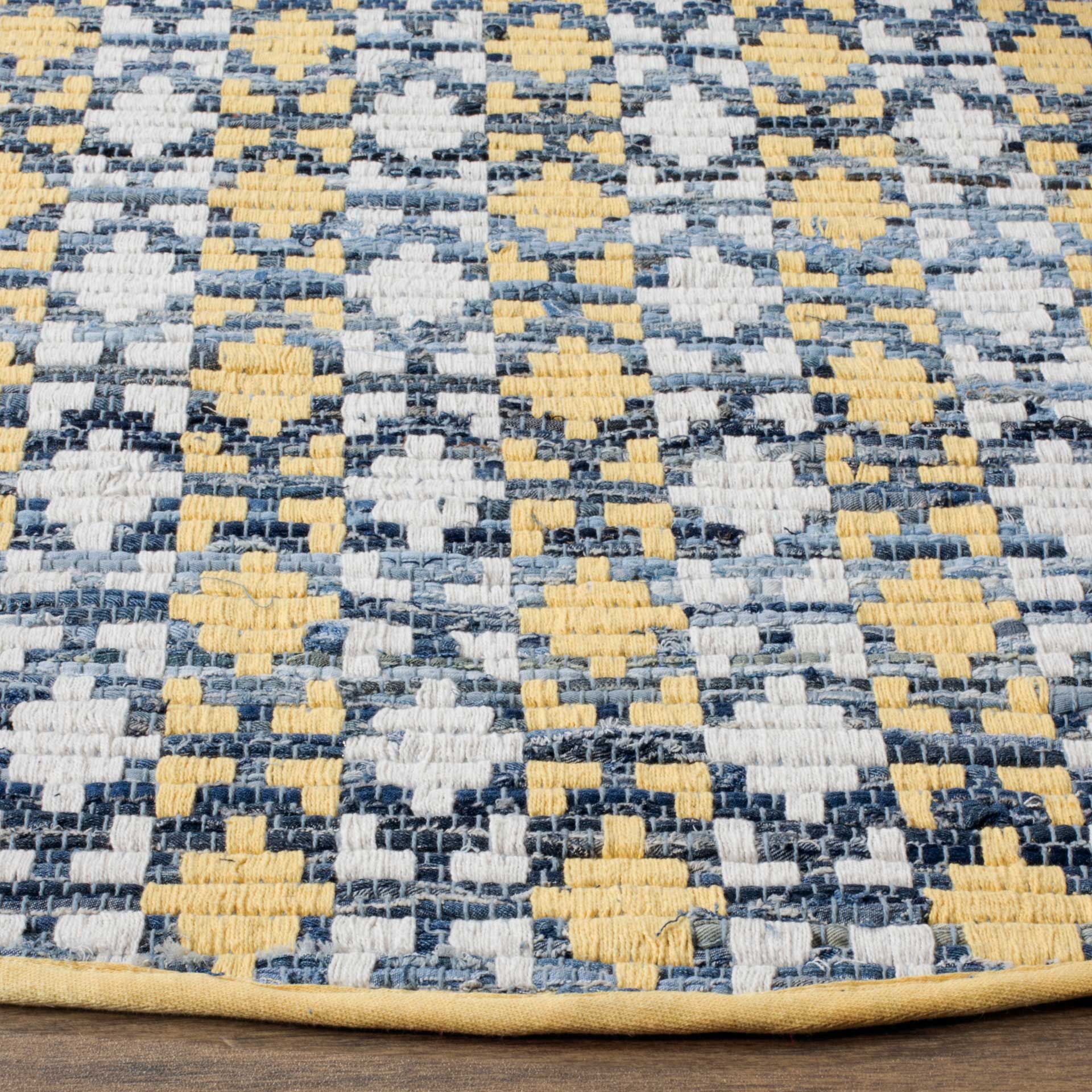 Montauk Mosaic Gold/Multi Round Rug - Image 3