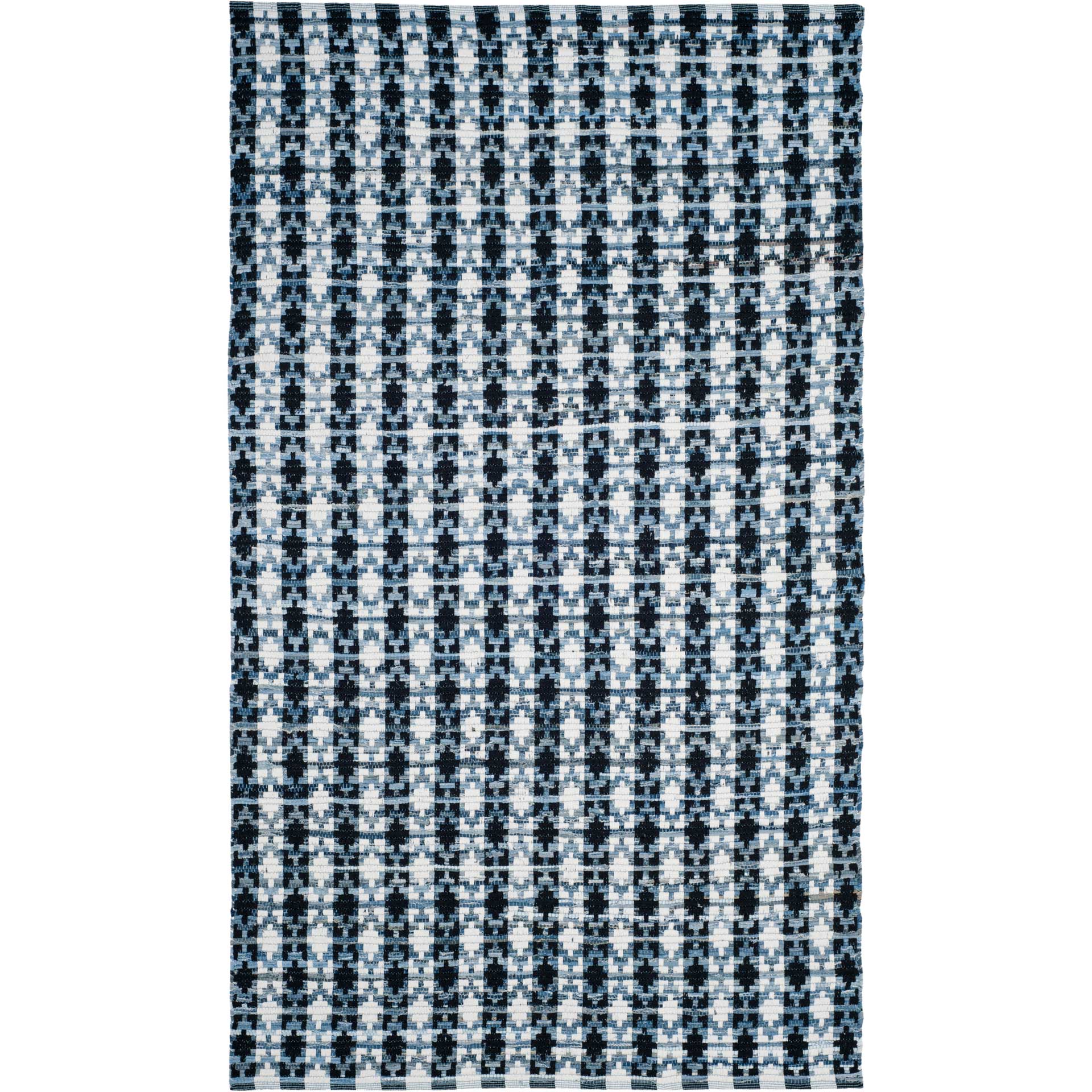 Montauk Mosaic Ivory/Blue/Black Area Rug - Image 3