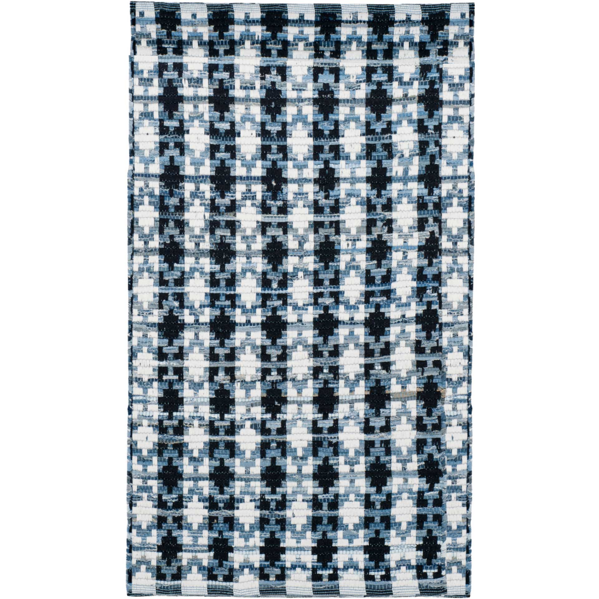 Montauk Mosaic Ivory/Blue/Black Area Rug - Image 5