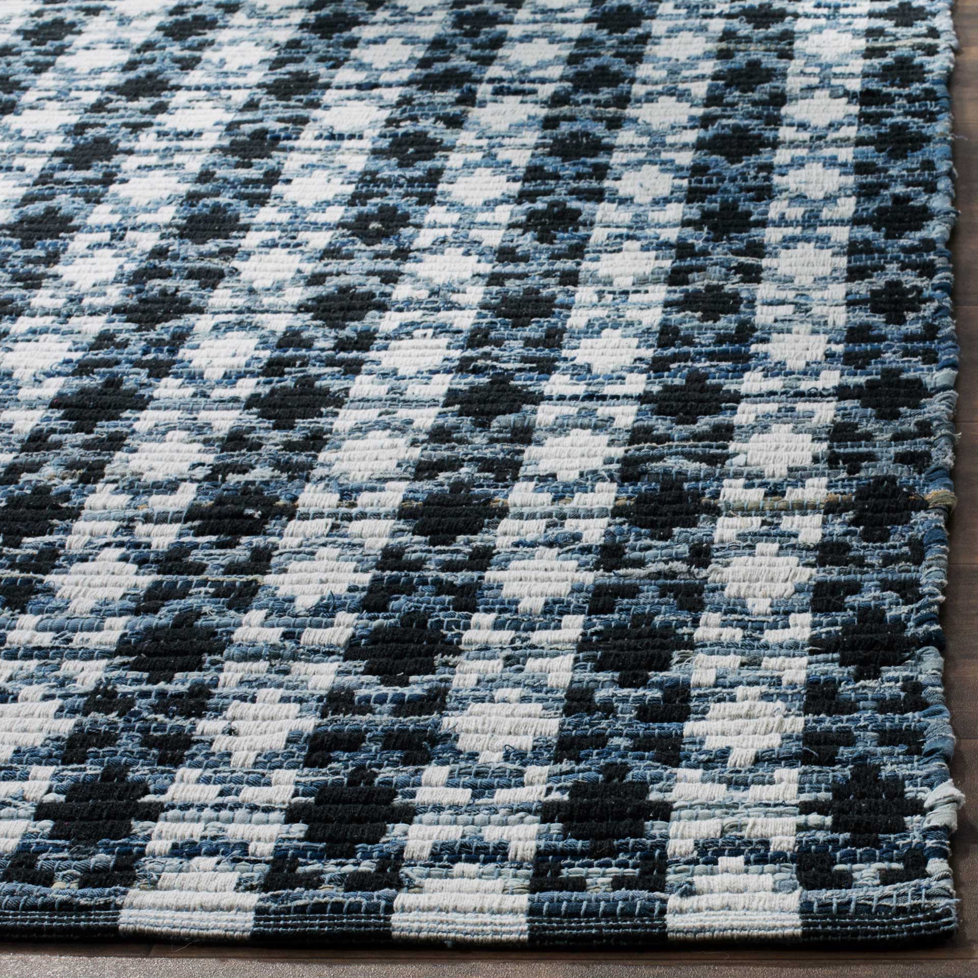 Montauk Mosaic Ivory/Blue/Black Area Rug - Image 6