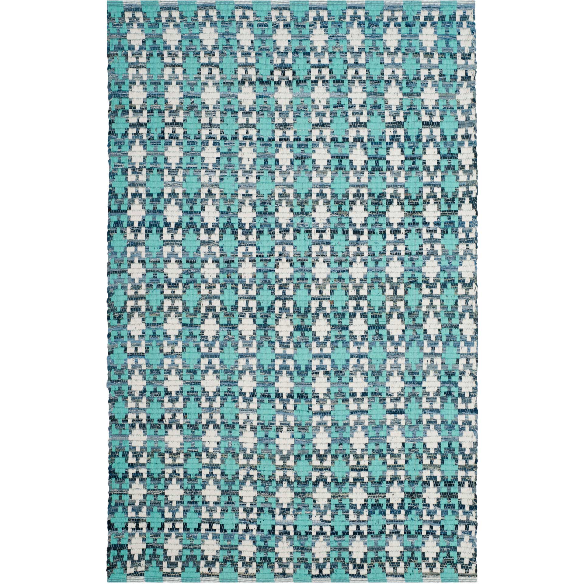 Montauk Mosaic Turquoise/Multi Area Rug - Image 4