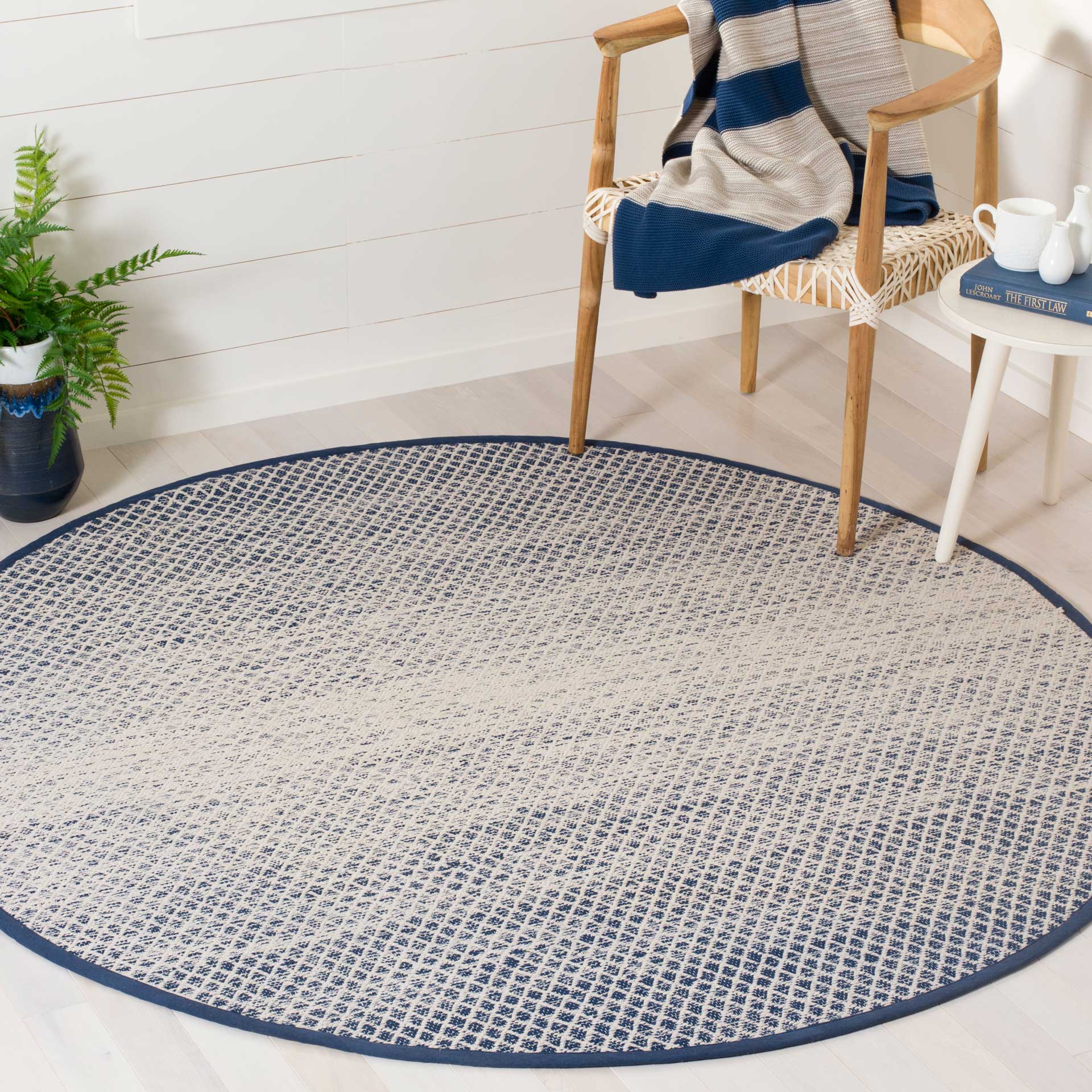 Montauk Navy/Ivory Round Rug - Image 3