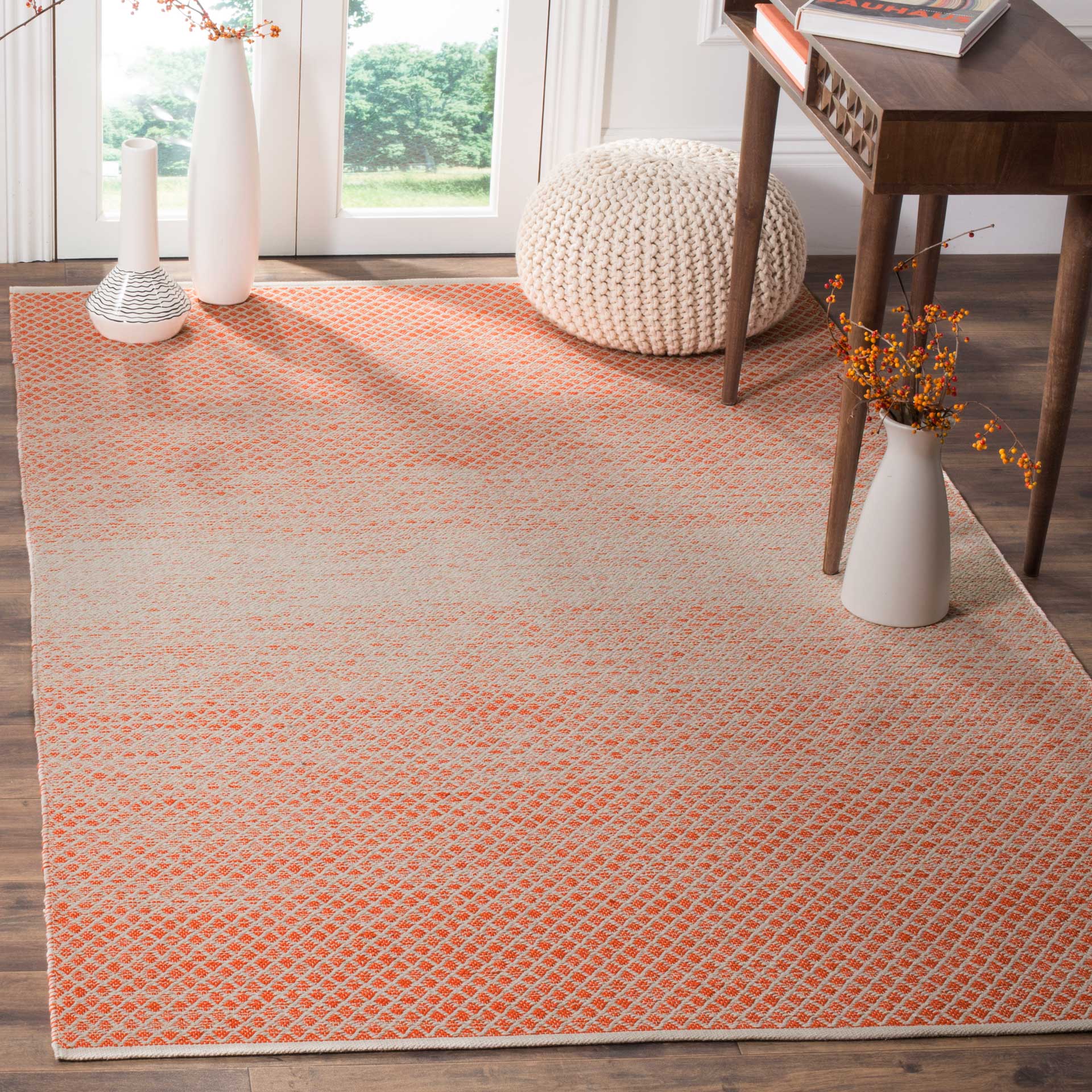 Montauk Orange/Ivory Area Rug - Image 7