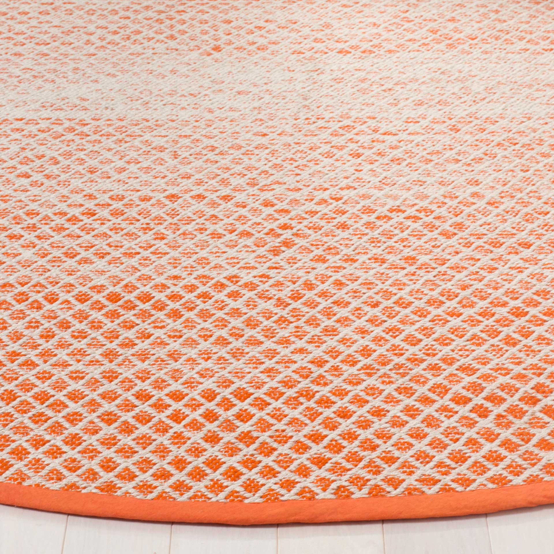 Montauk Orange/Ivory Round Rug - Image 2