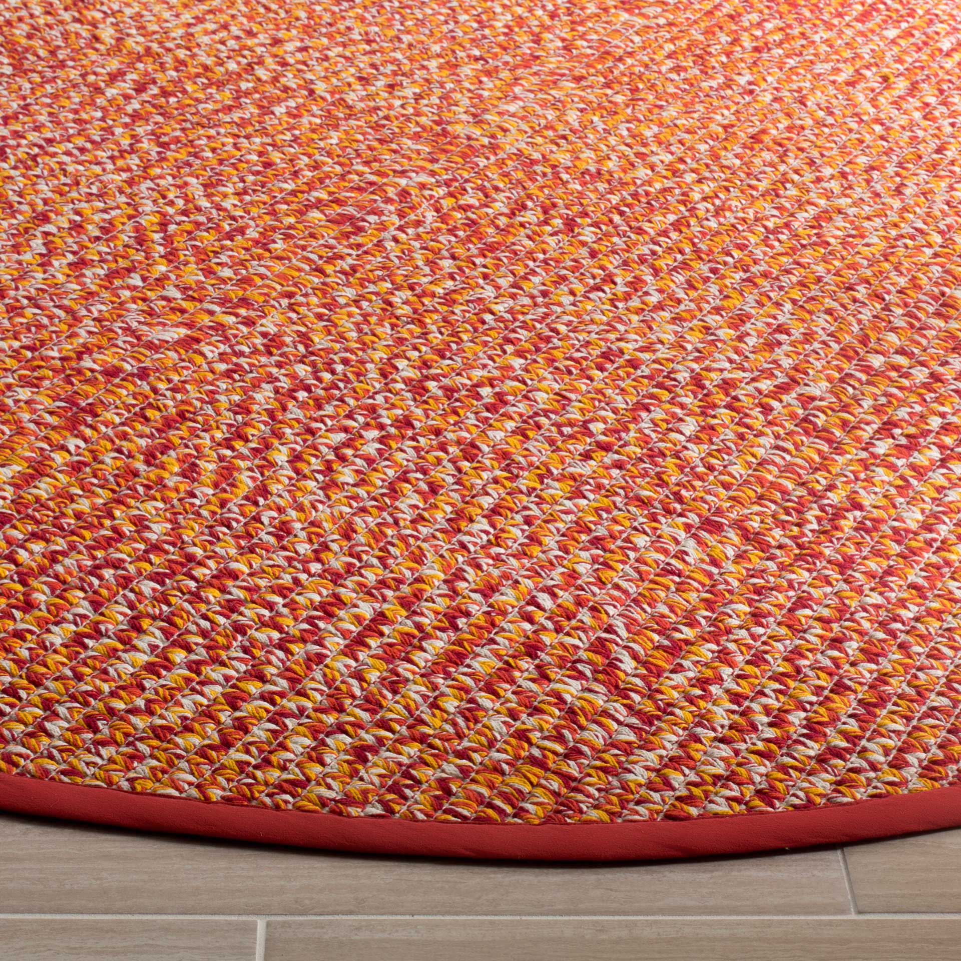 Montauk Orange/Multi Round Rug - Image 2