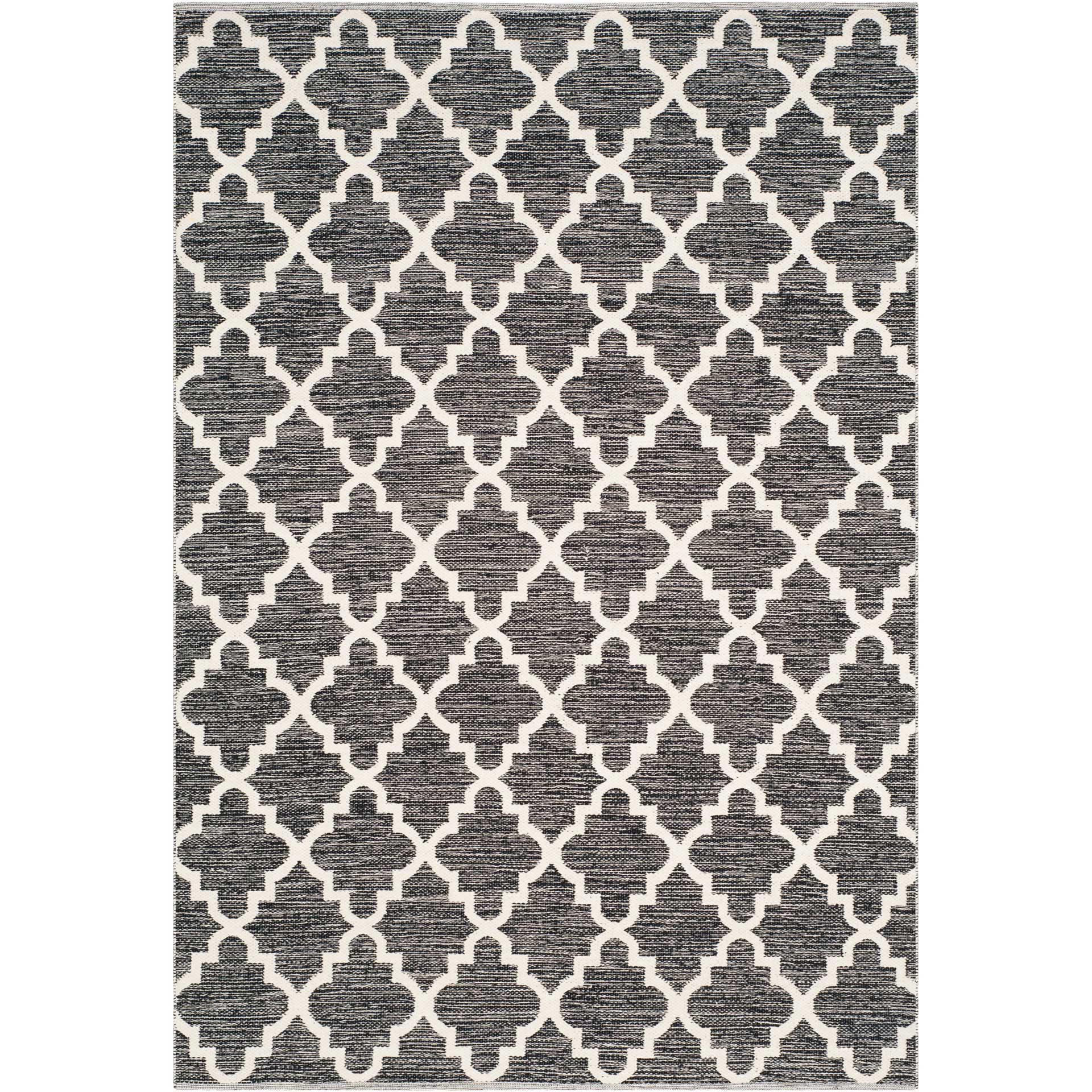 Montauk Quatrefoil Black/Ivory Area Rug - Image 3