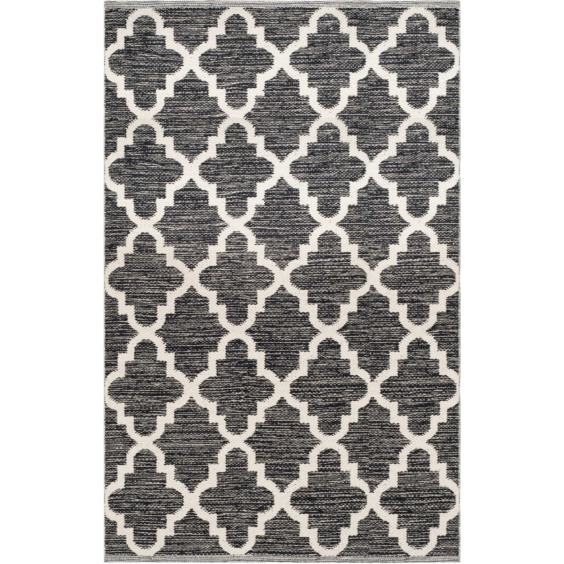 Montauk Quatrefoil Black/Ivory Area Rug - Image 4